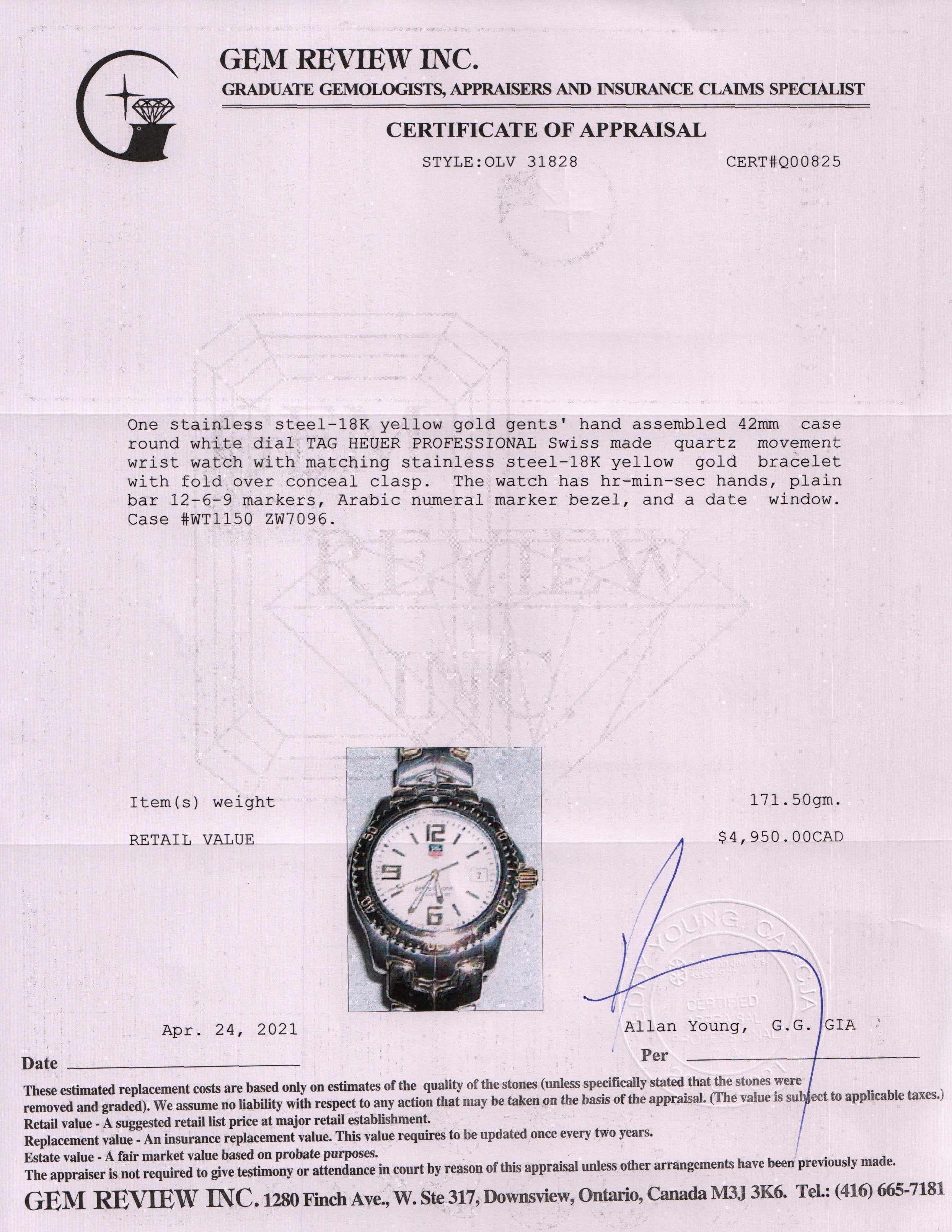 Tag Heuer Two-Tone Professional Watch w/ Box