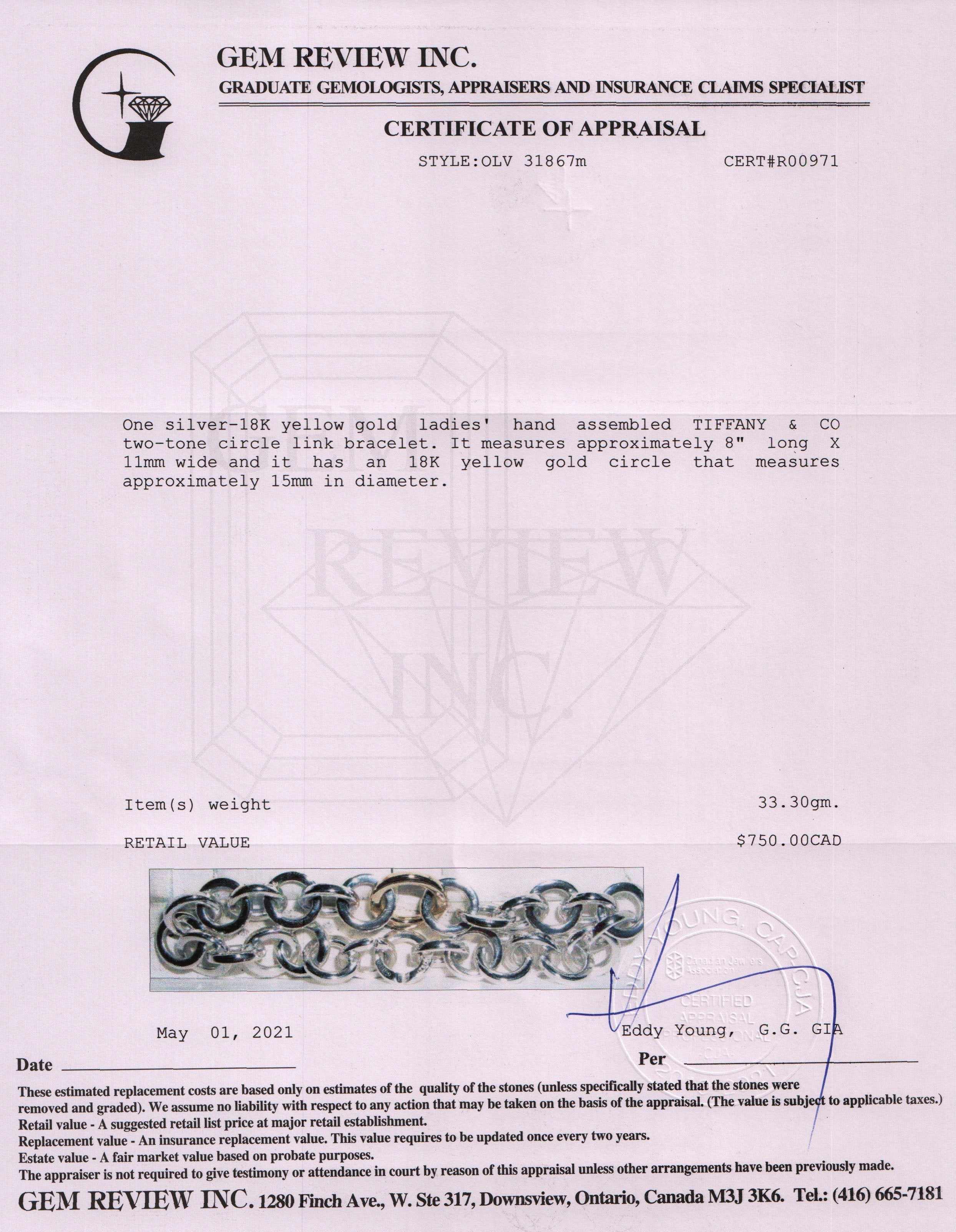 Tiffany & Co. Two-Tone Circle Link Bracelet