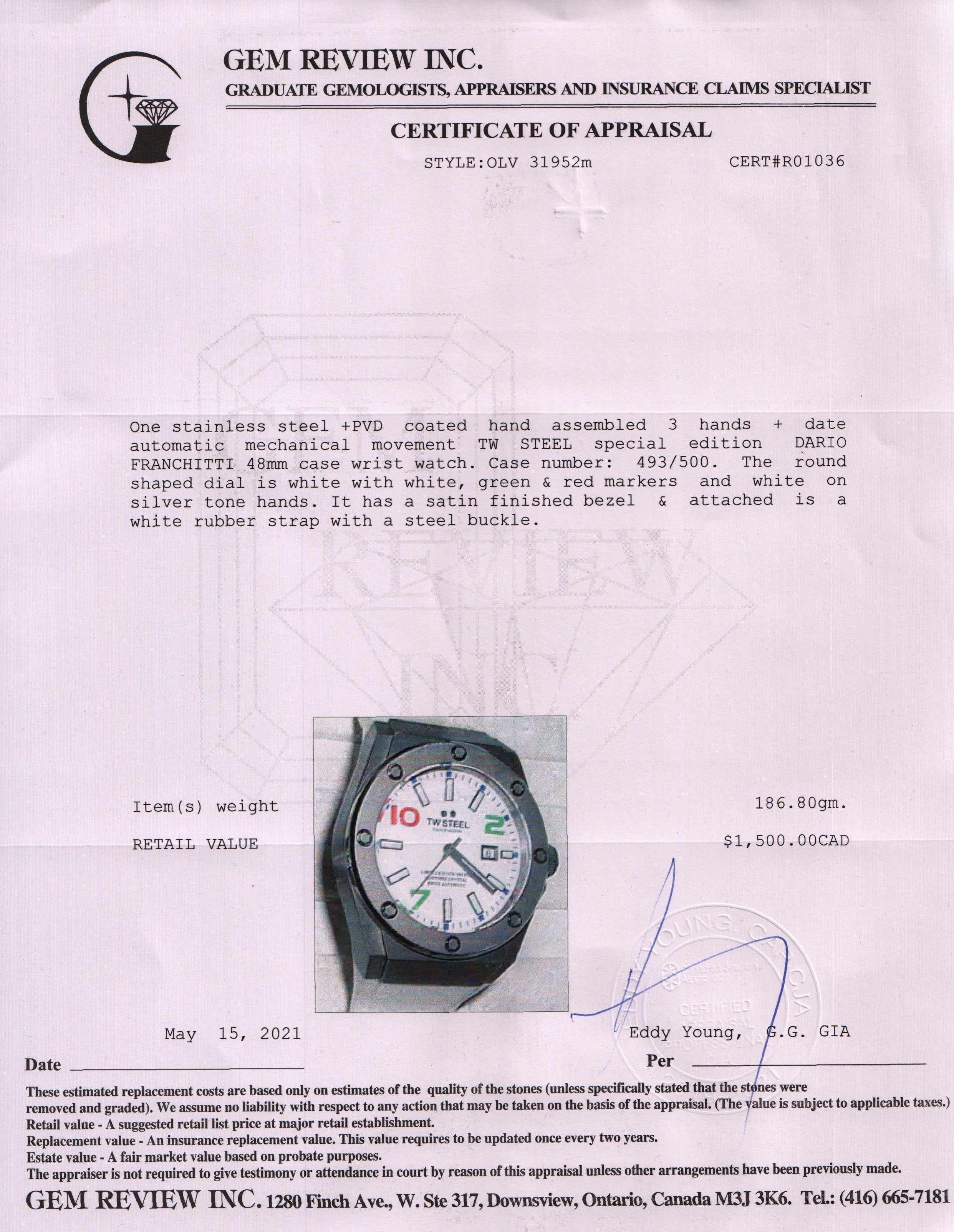 TW Steel Limited Edition Dario Franchitti Automatic Watch