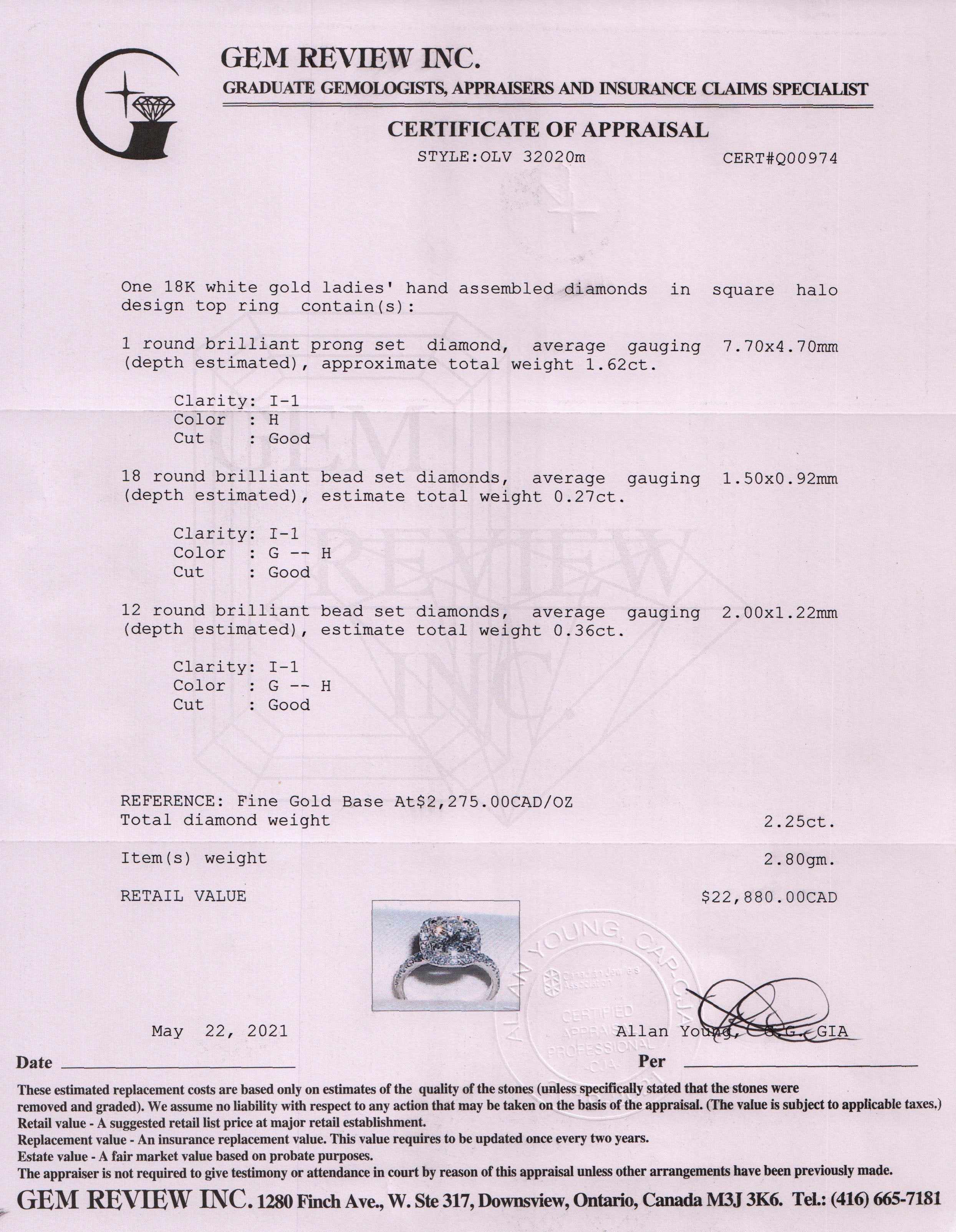 Halo Diamond Engagement Ring