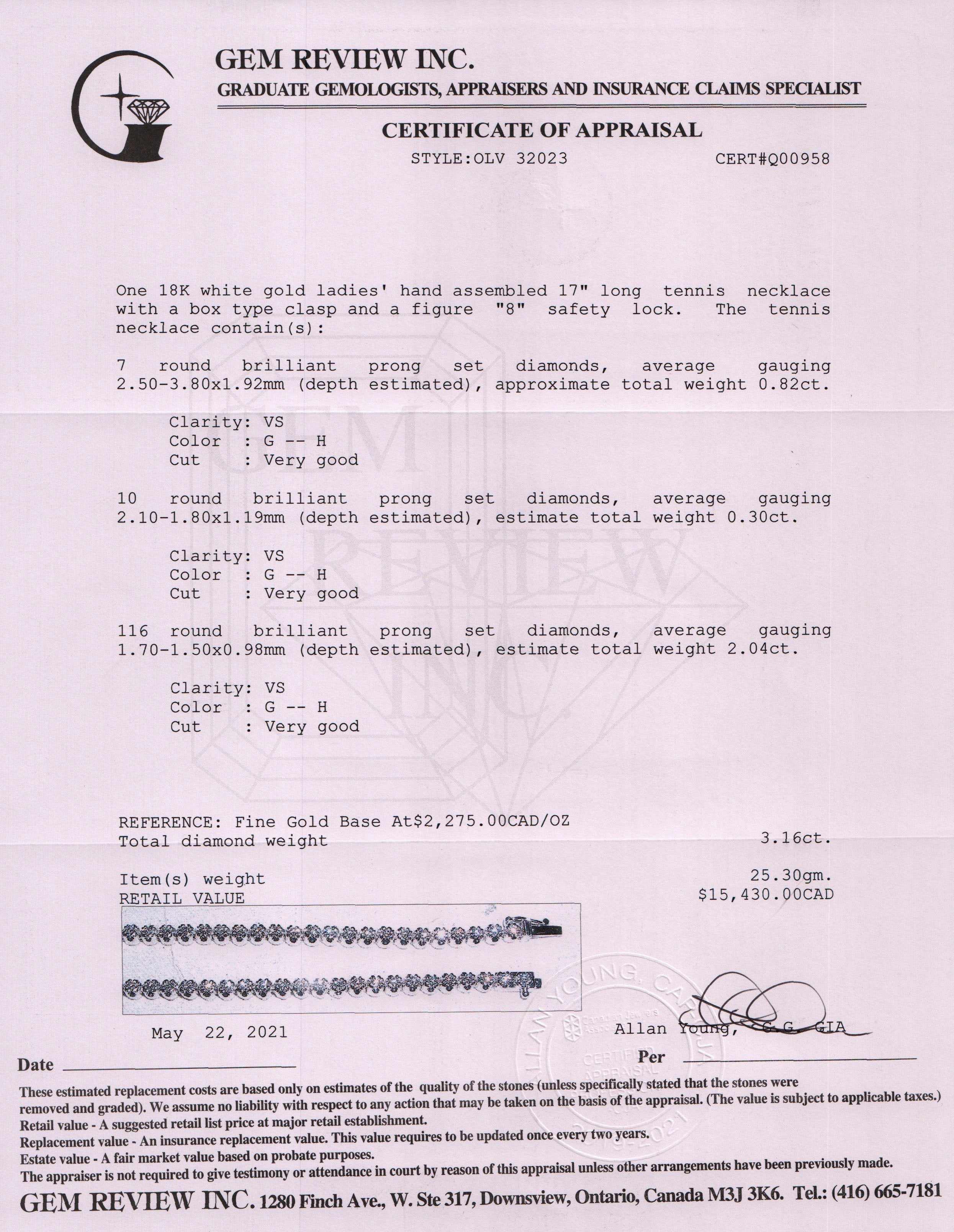 Diamond Tennis Necklace