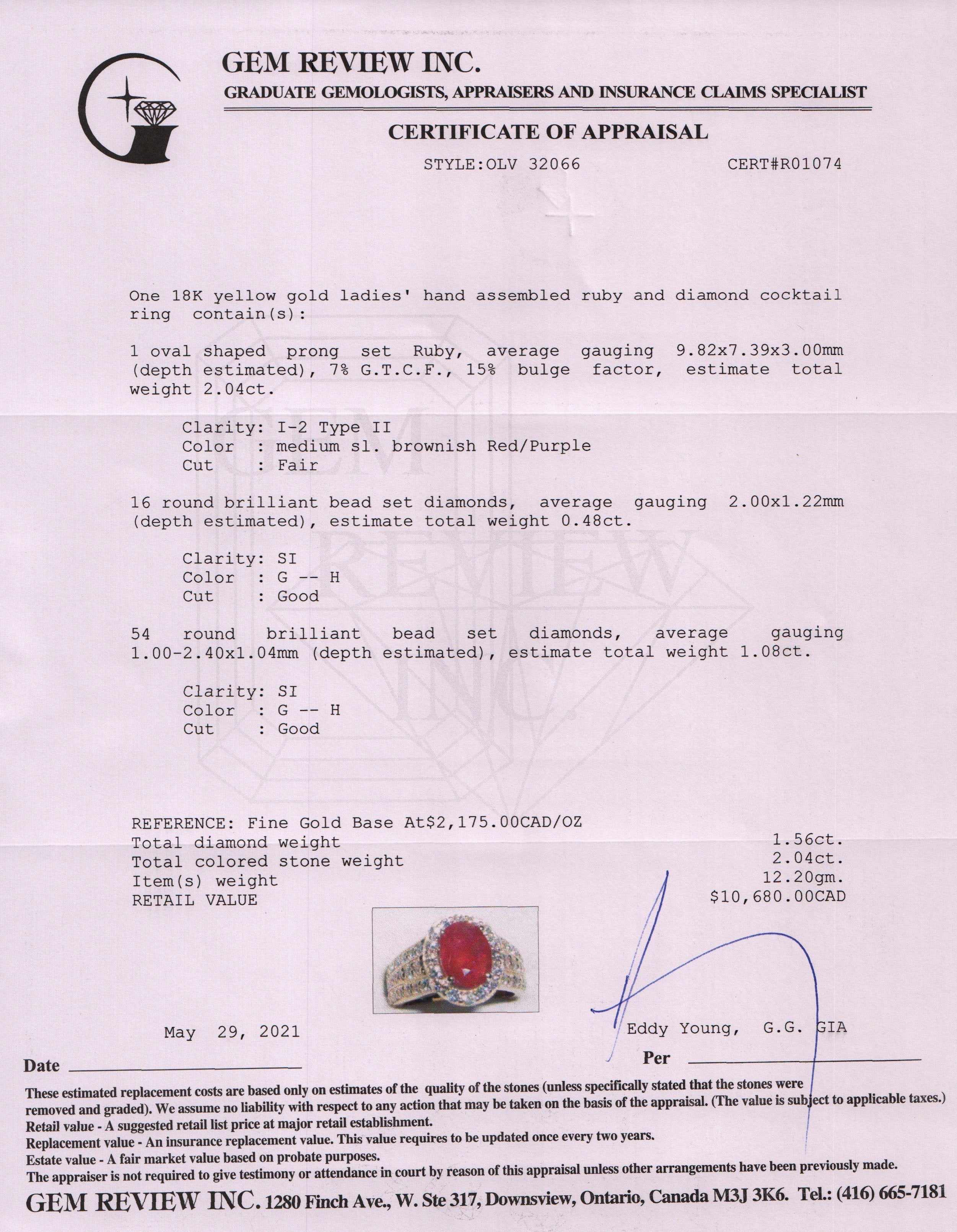 Ruby & Diamond Cocktail Ring