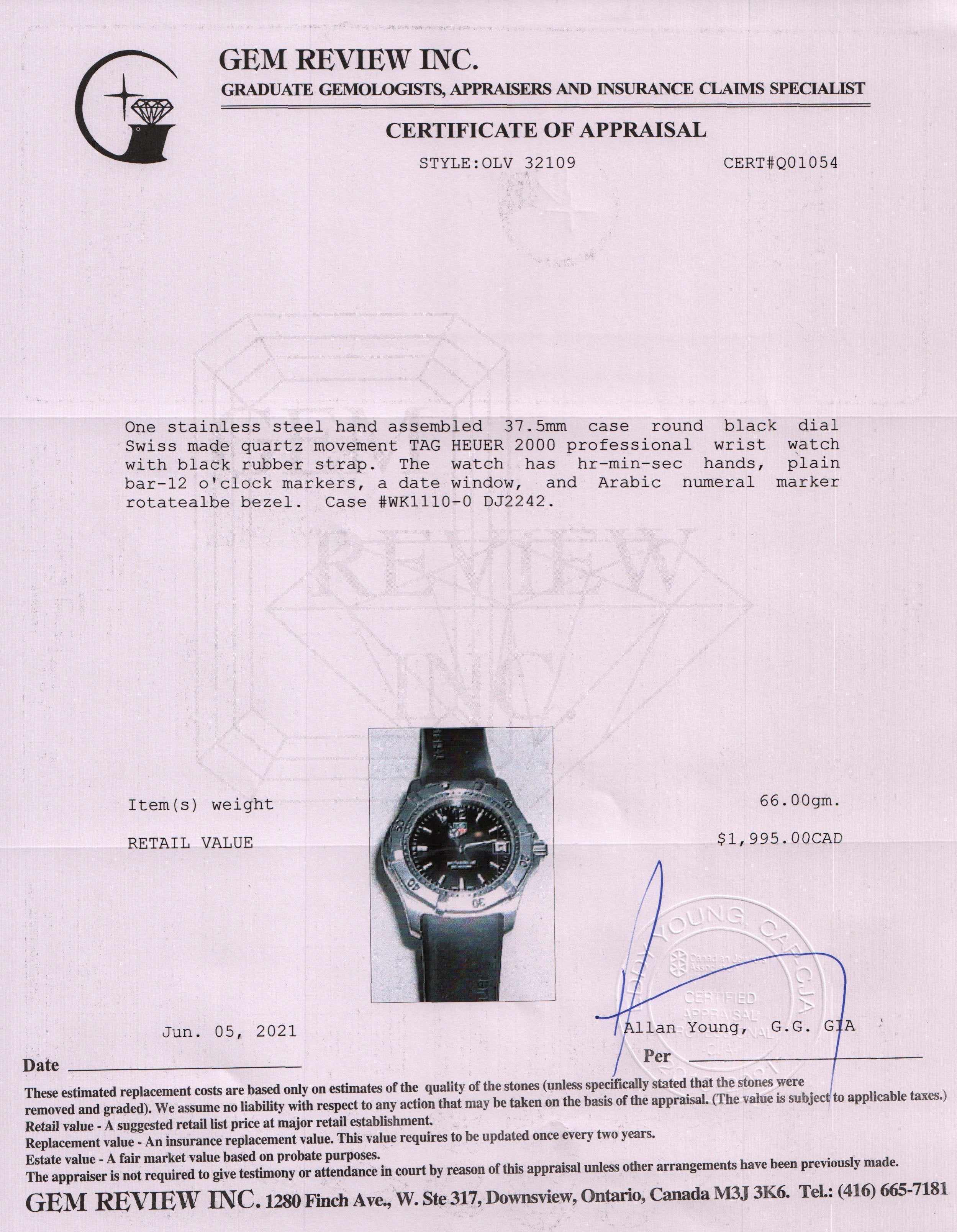 Tag Heuer 2000 Professional Watch