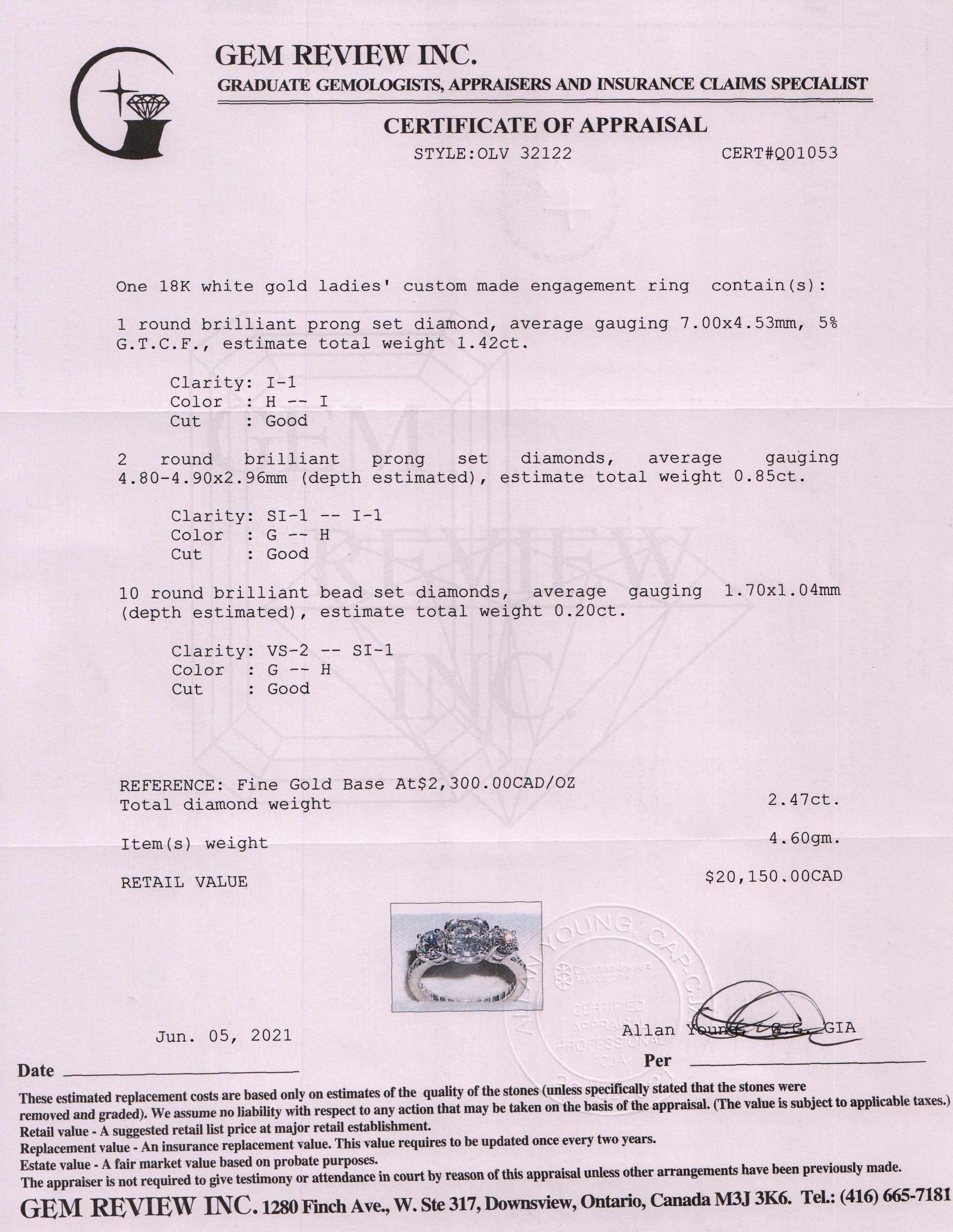 Three Stone Diamond Engagement Ring