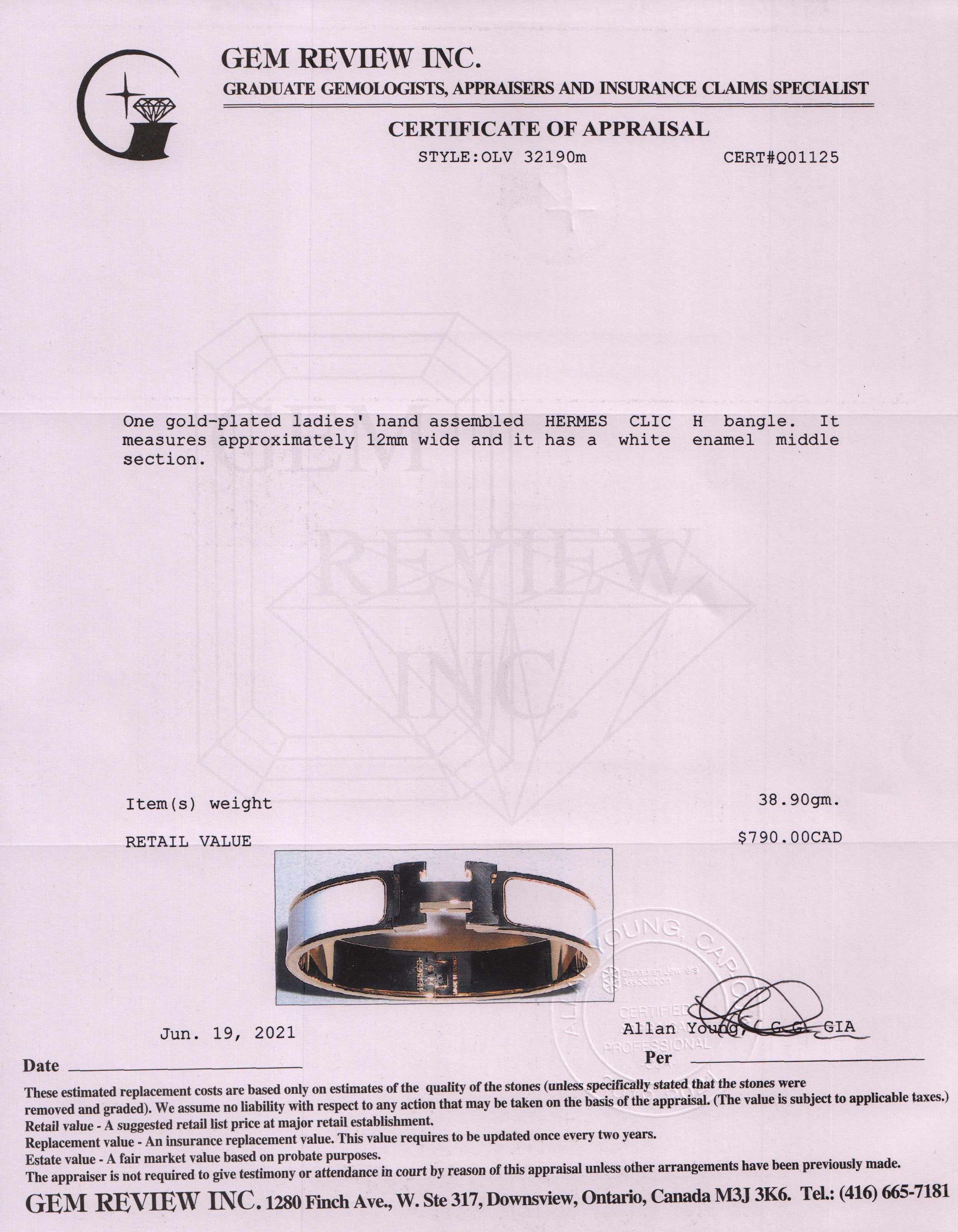 Hermes Clic H Bracelet w/ Box