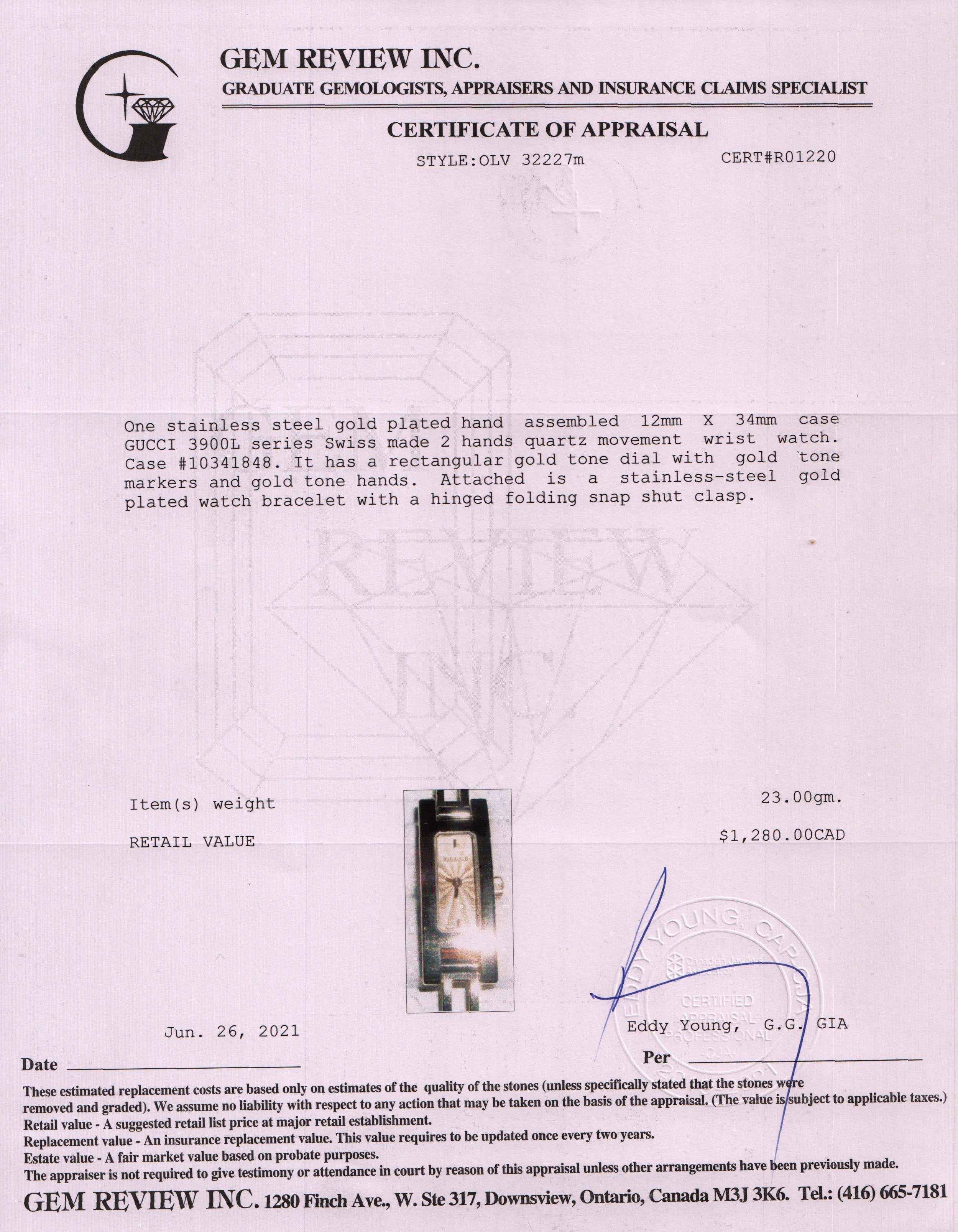 Gucci 3900 Series Watch