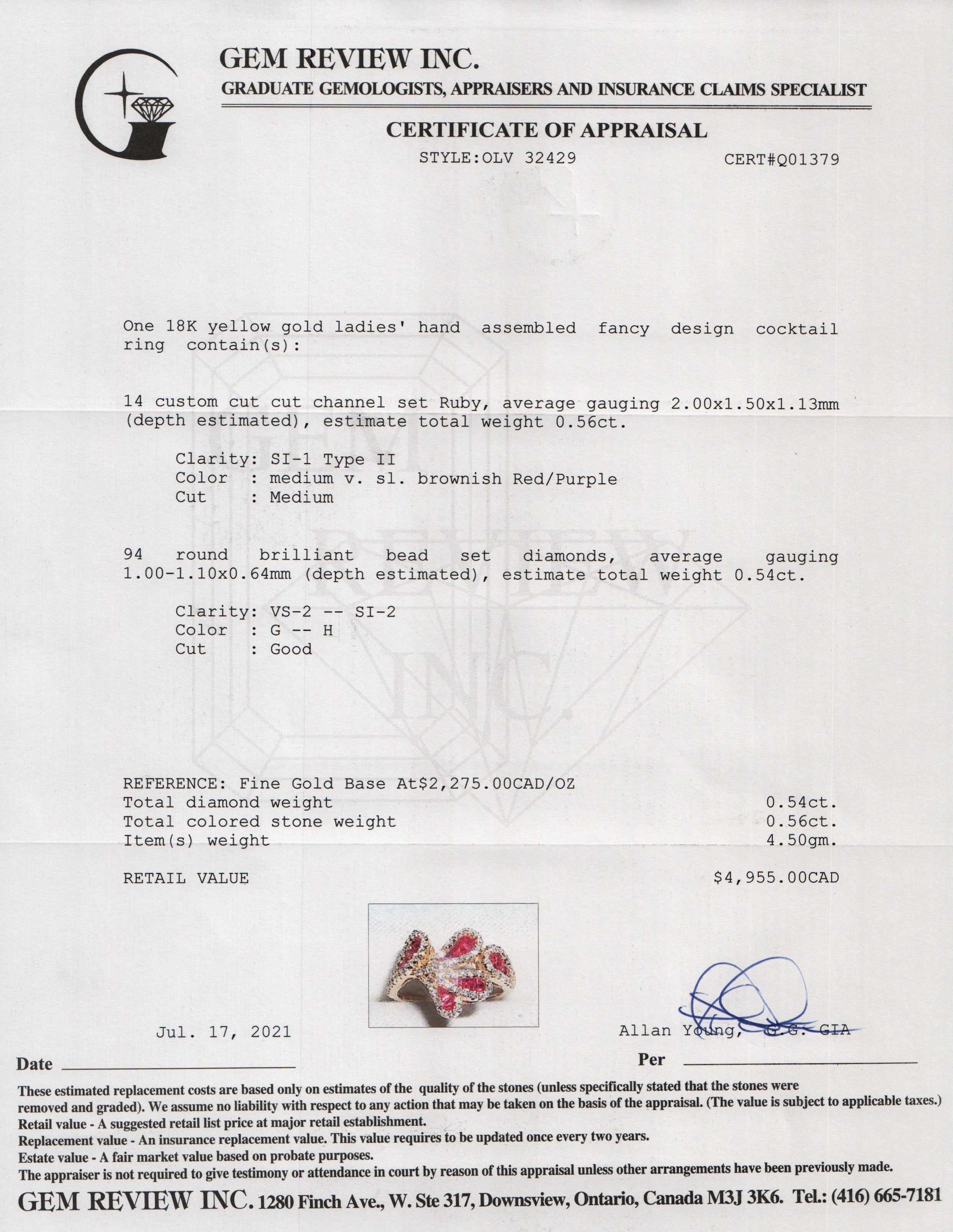 Ruby & Diamond Cocktail Ring