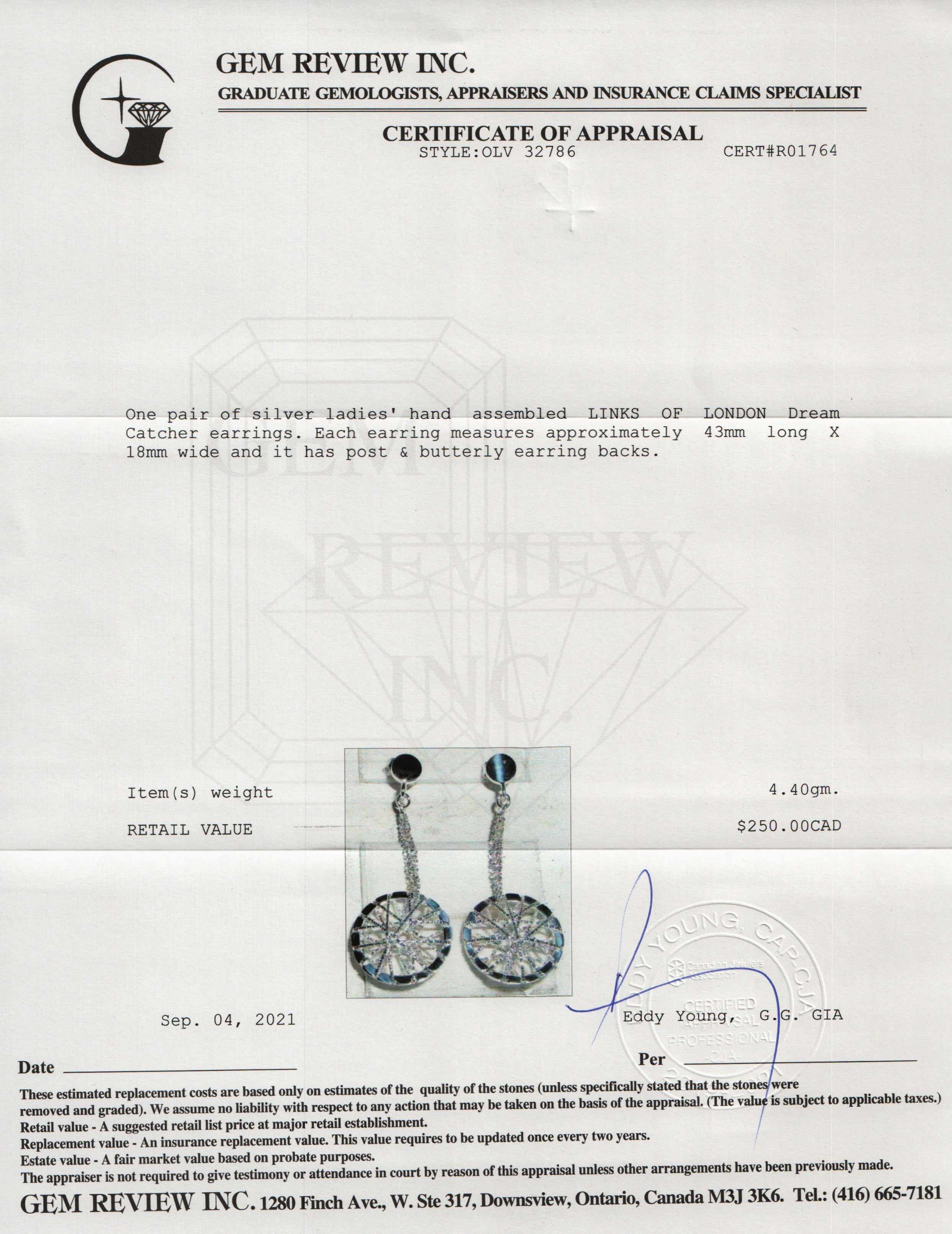 Links of London Dream Catcher Drop Earrings