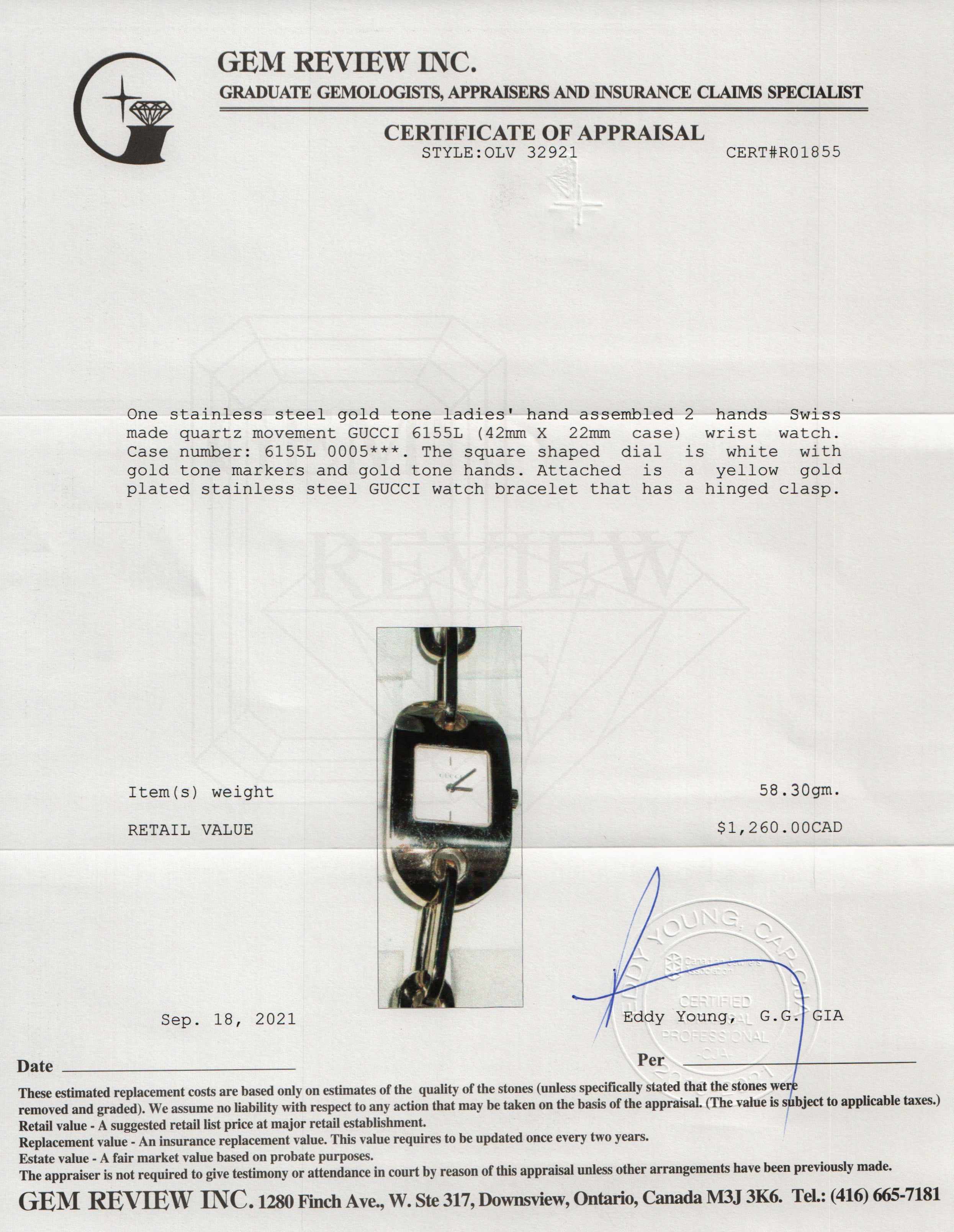 Gucci 6155 Series Watch