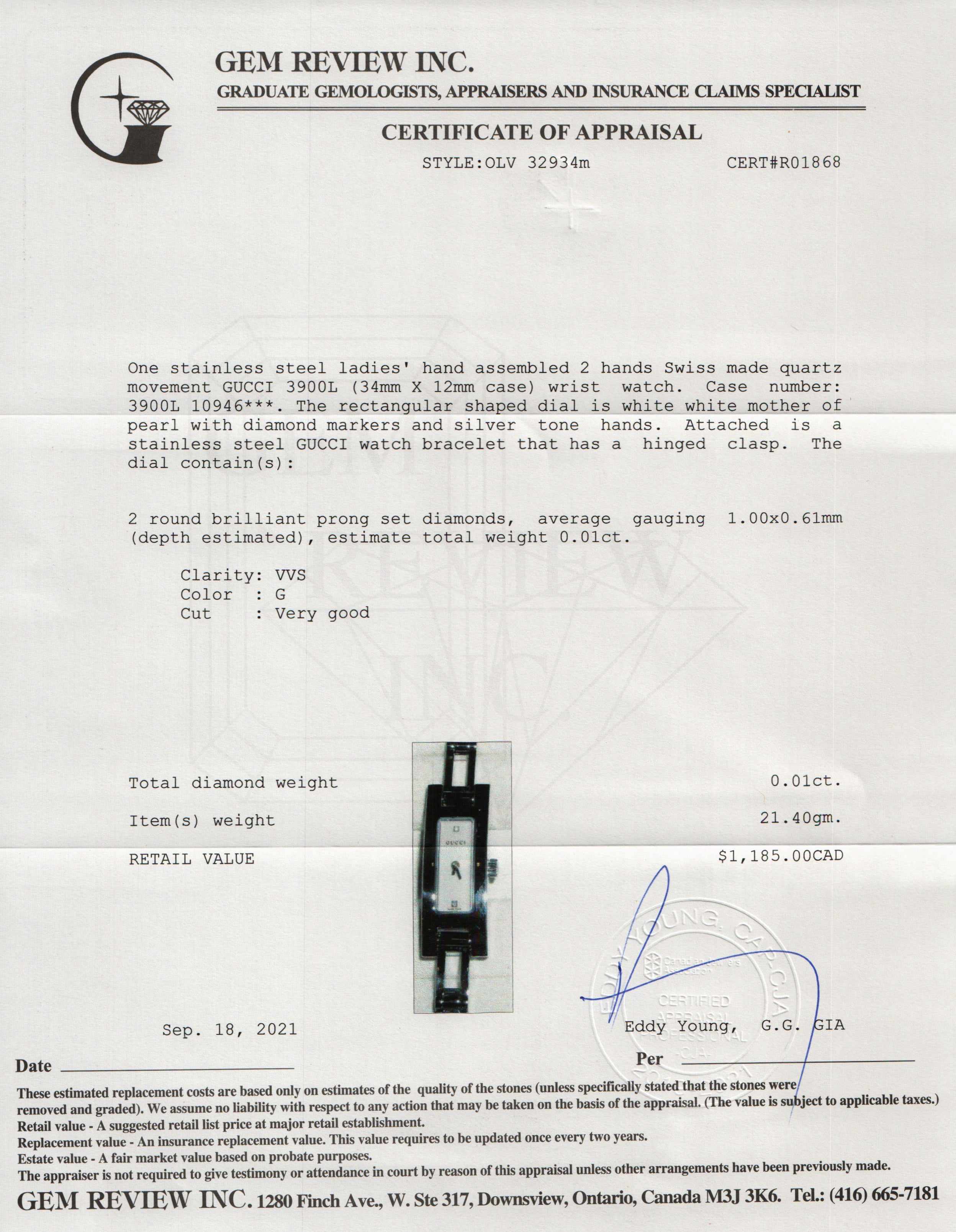 Gucci 3900 Series Watch