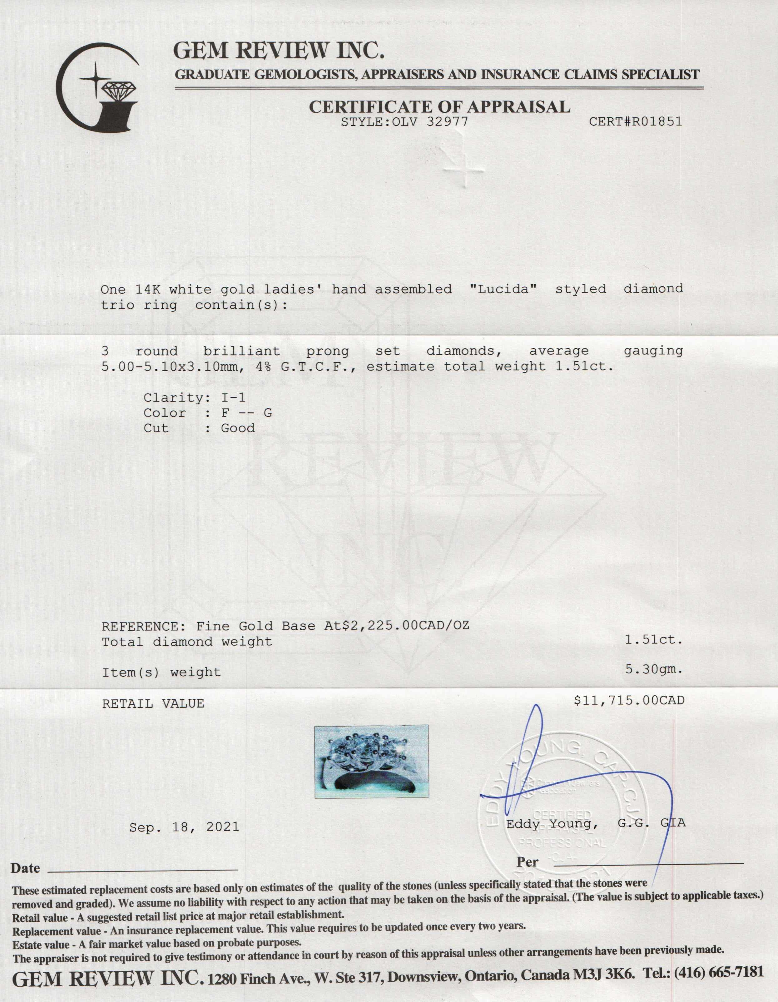 Three Stone Diamond Ring