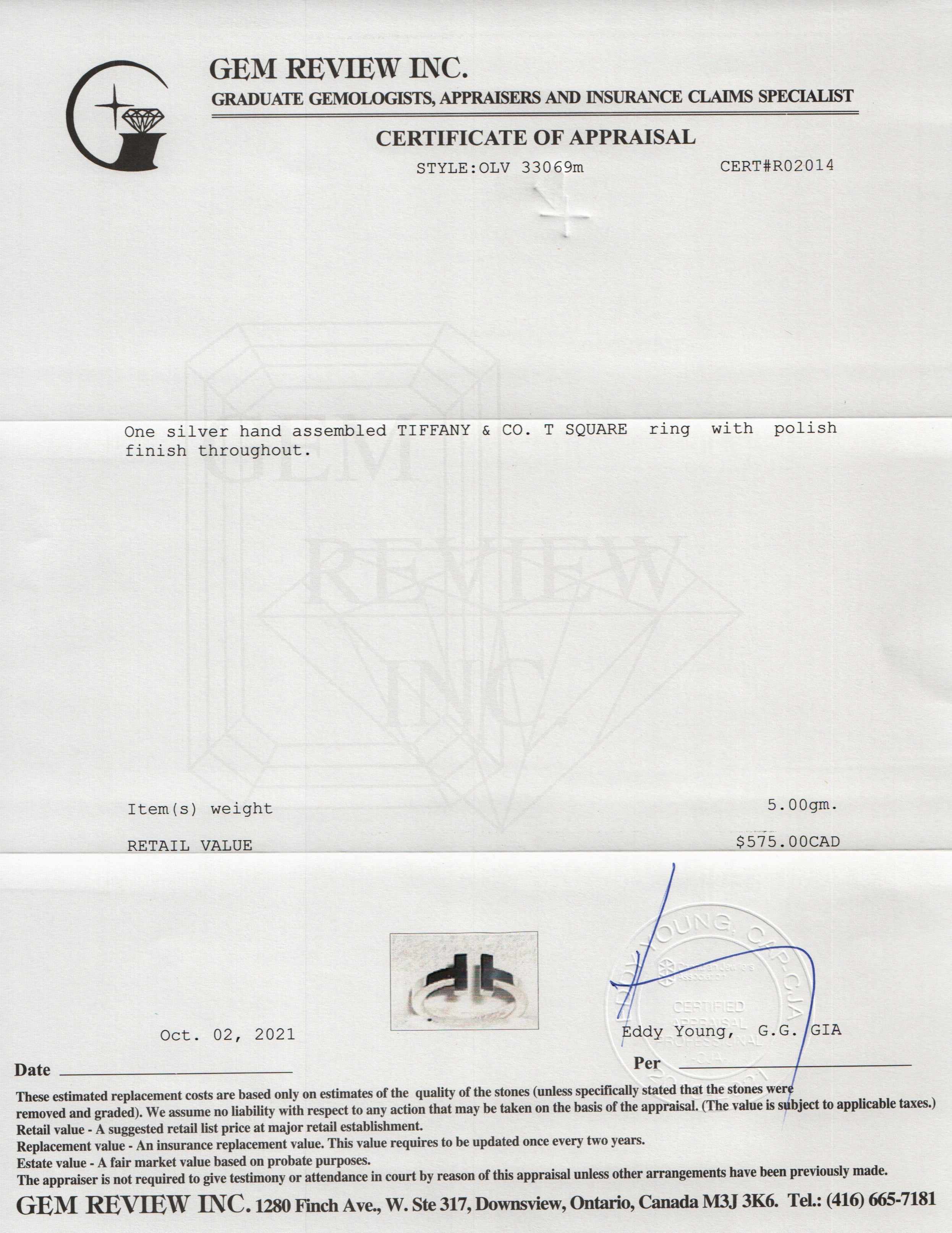 Tiffany & Co. T Square Ring