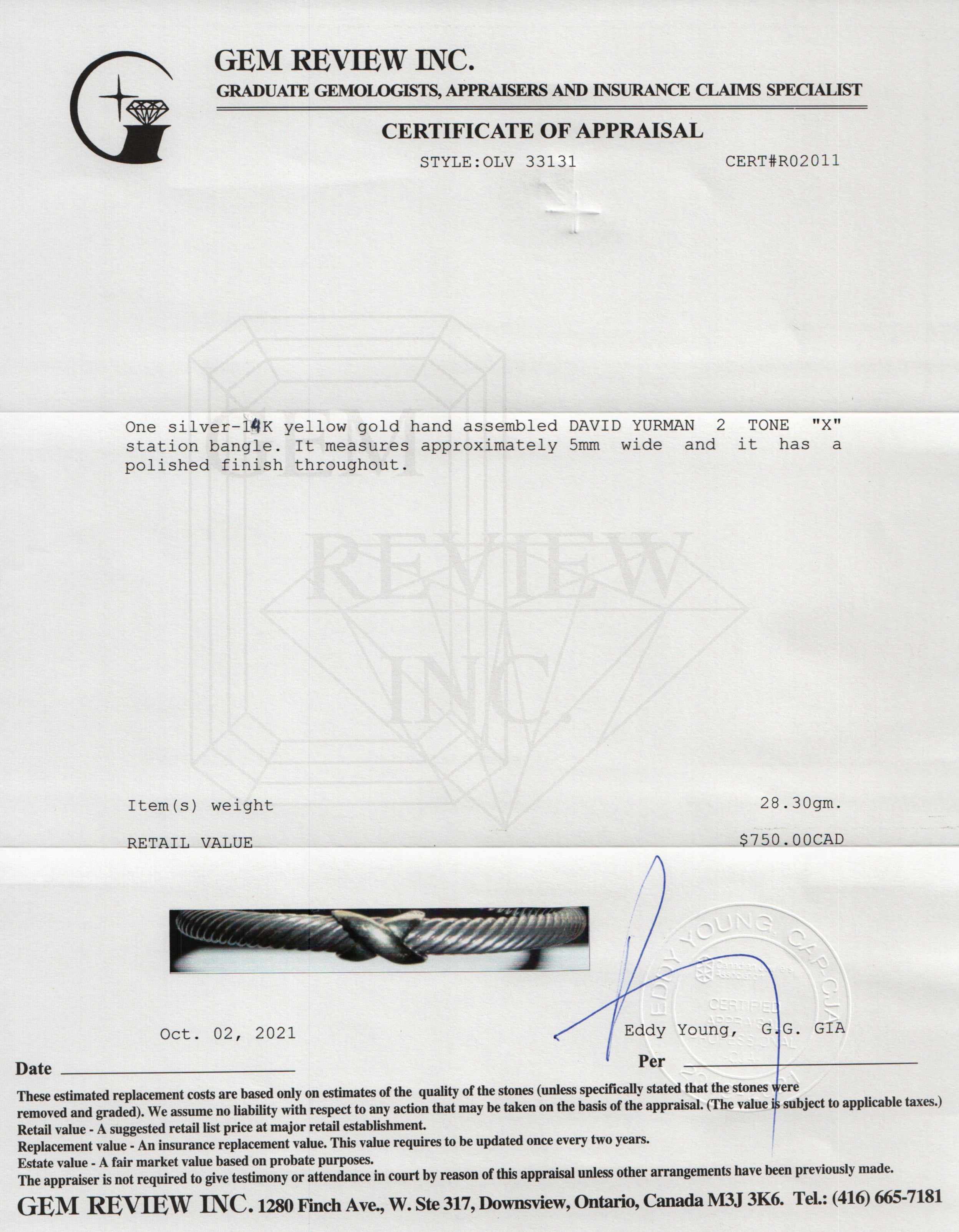 David Yurman Two-Tone X Station Bracelet