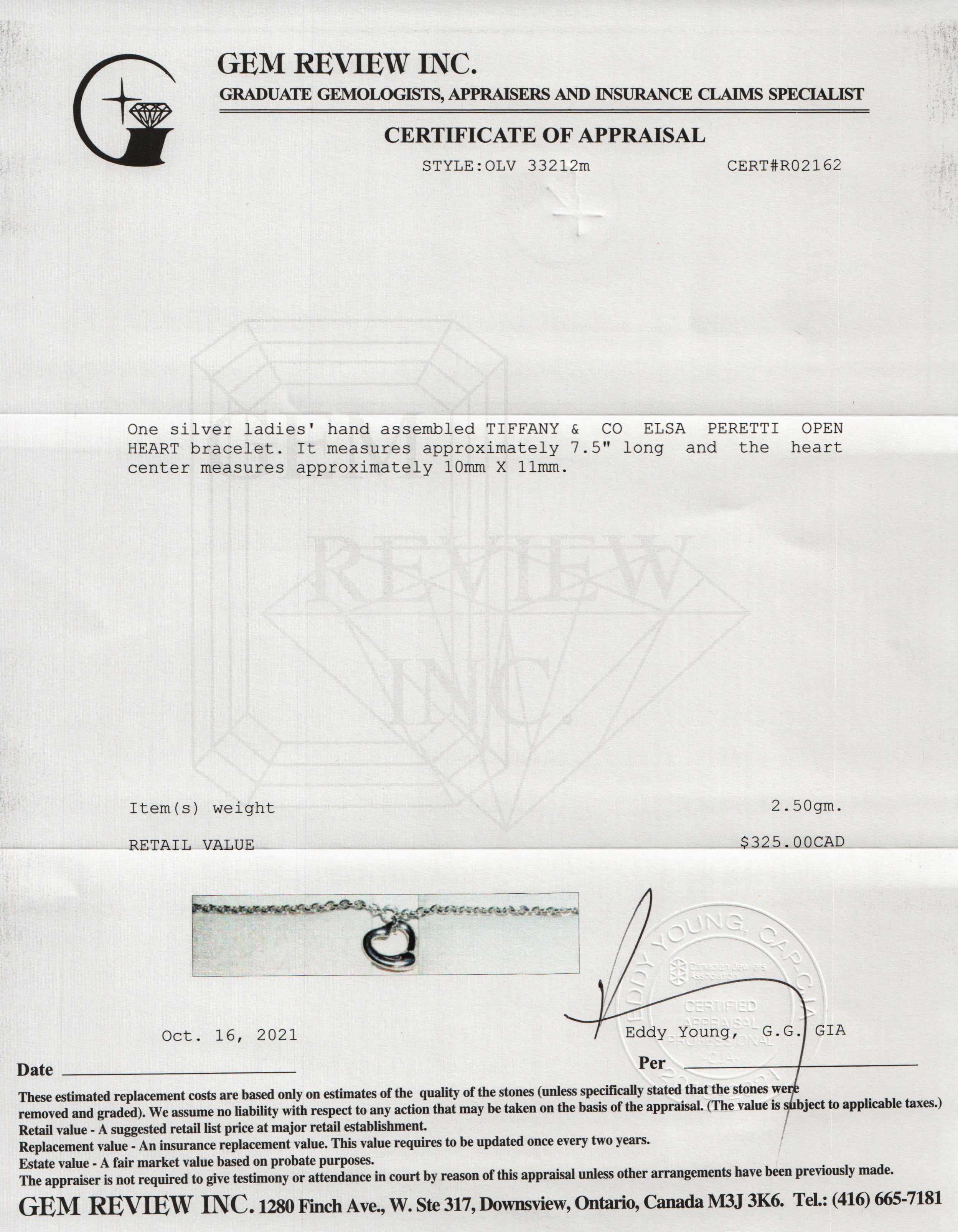 Tiffany & Co. Elsa Peretti Open Heart Bracelet