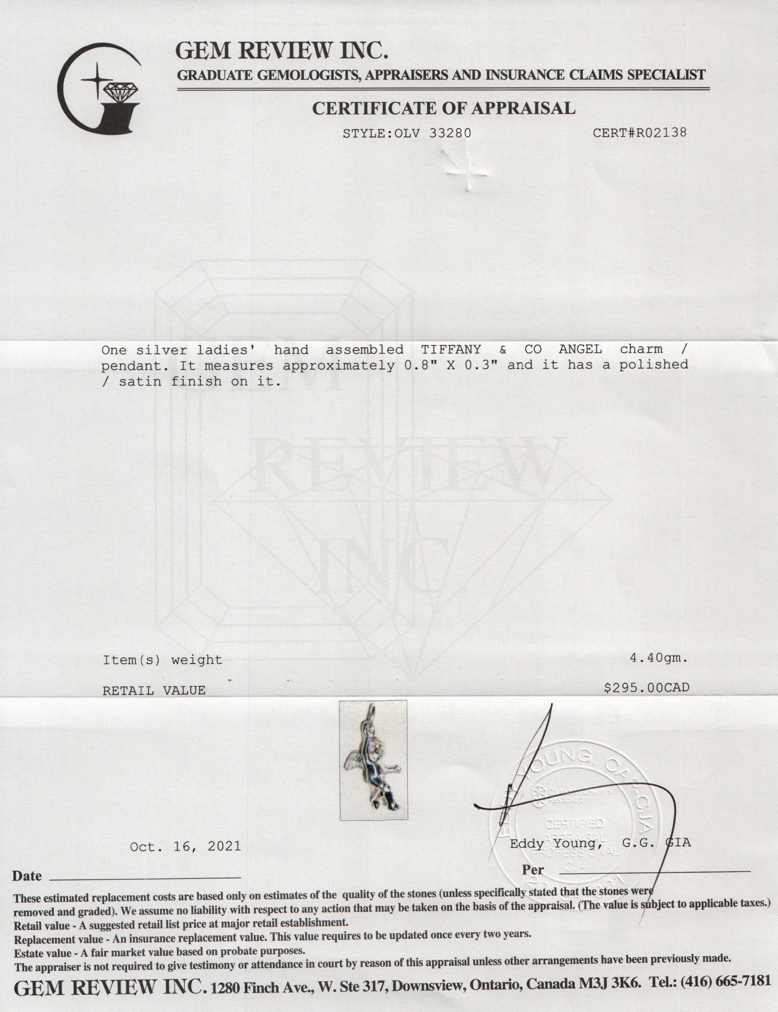 Tiffany & Co. Angel Charm