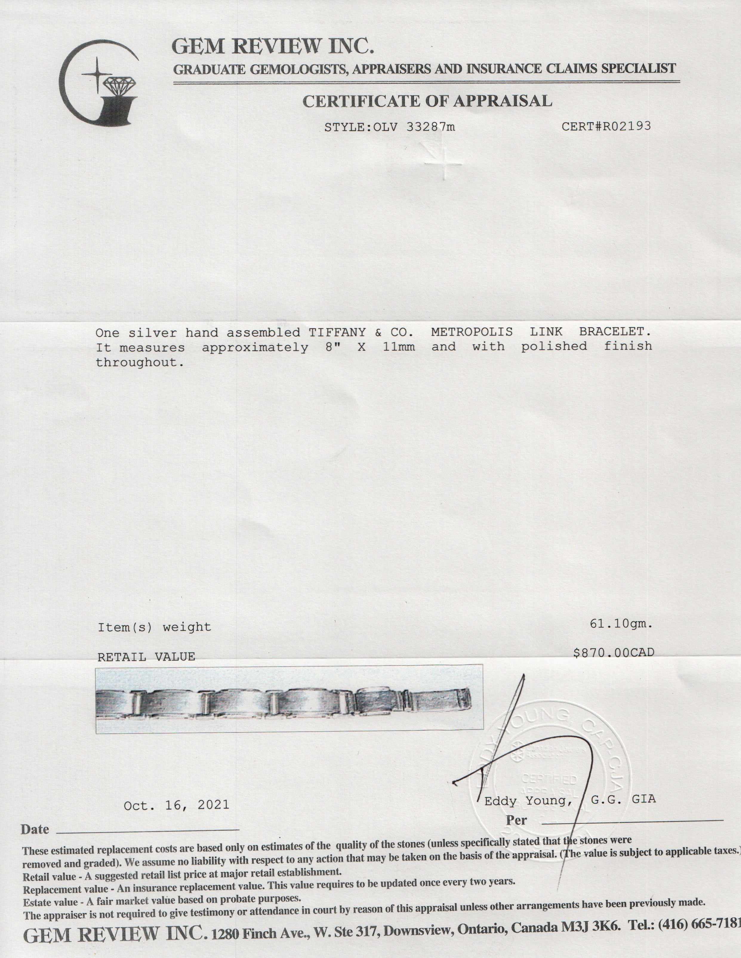 Tiffany & Co. Metropolis Link Bracelet