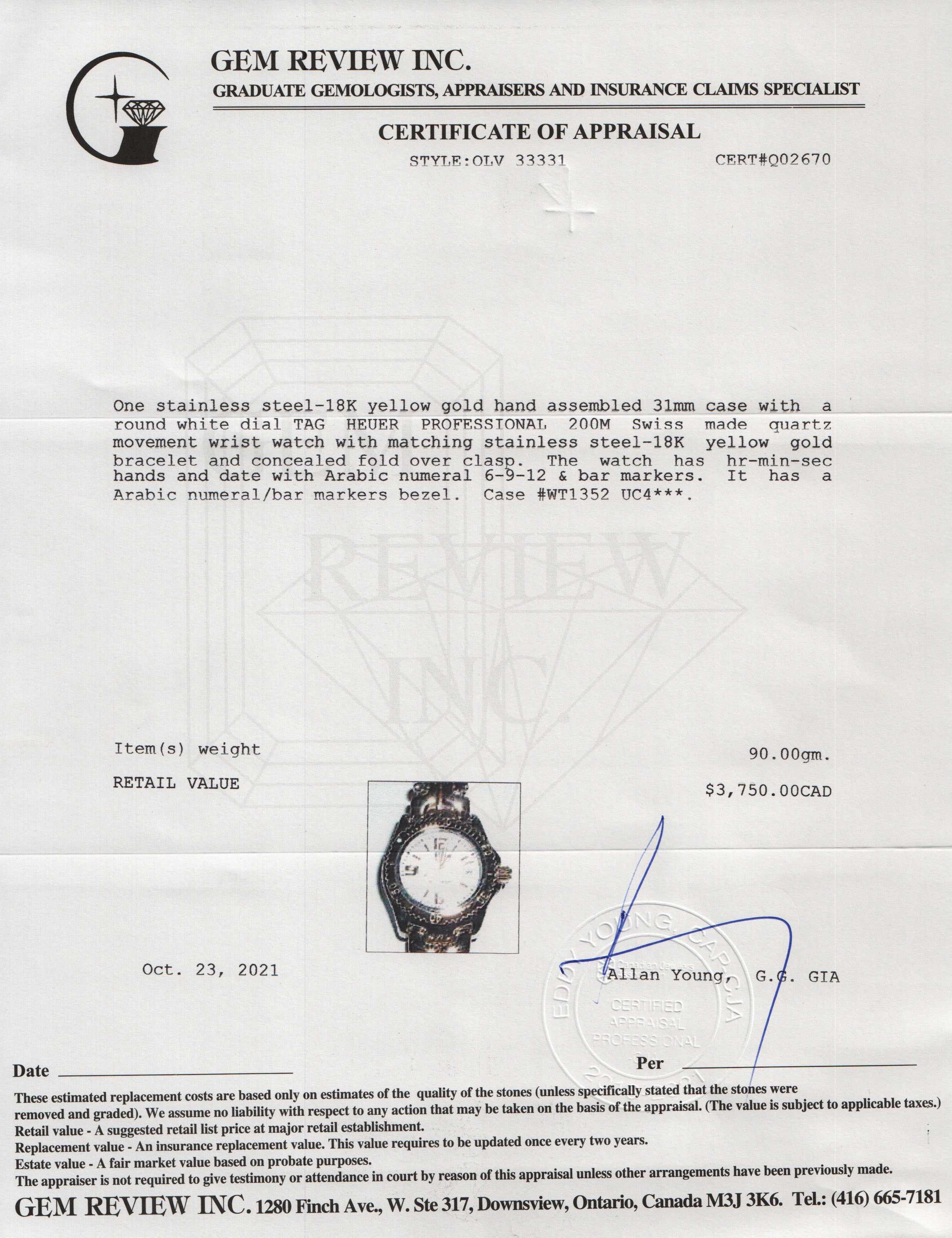 Tag Heuer Two-Tone Link Watch