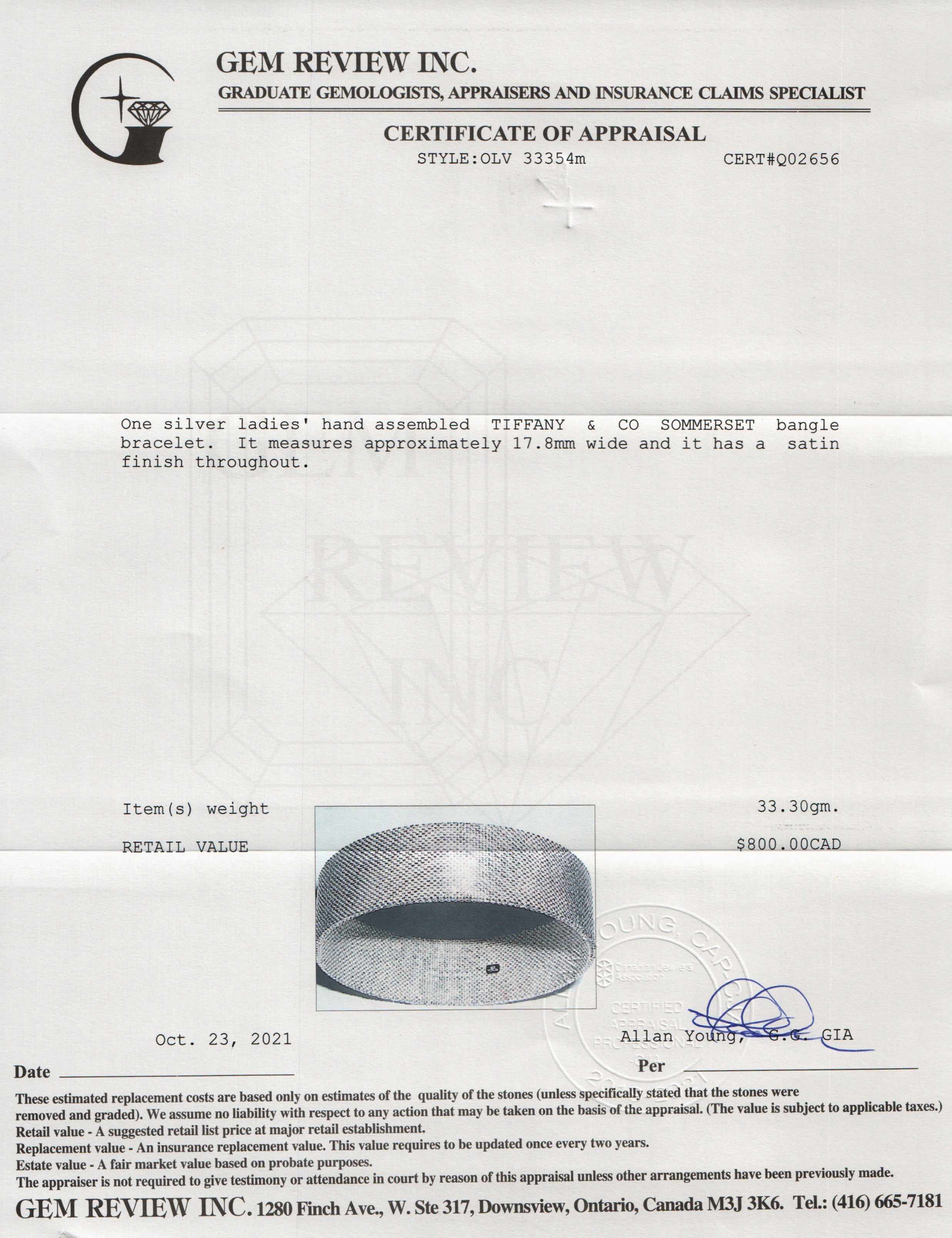 Tiffany & Co. Somerset Bangle