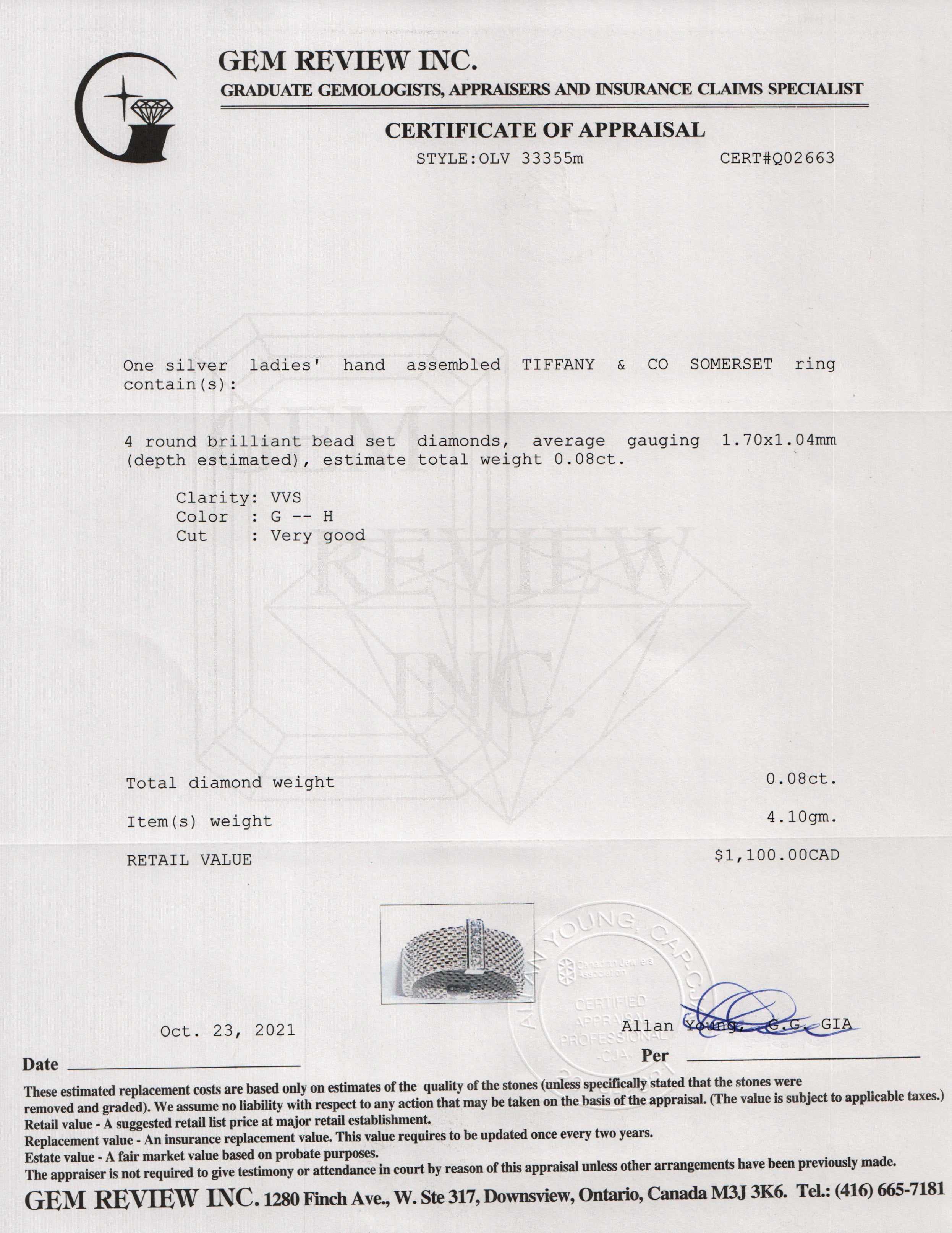 Tiffany & Co. Diamond Somerset Ring