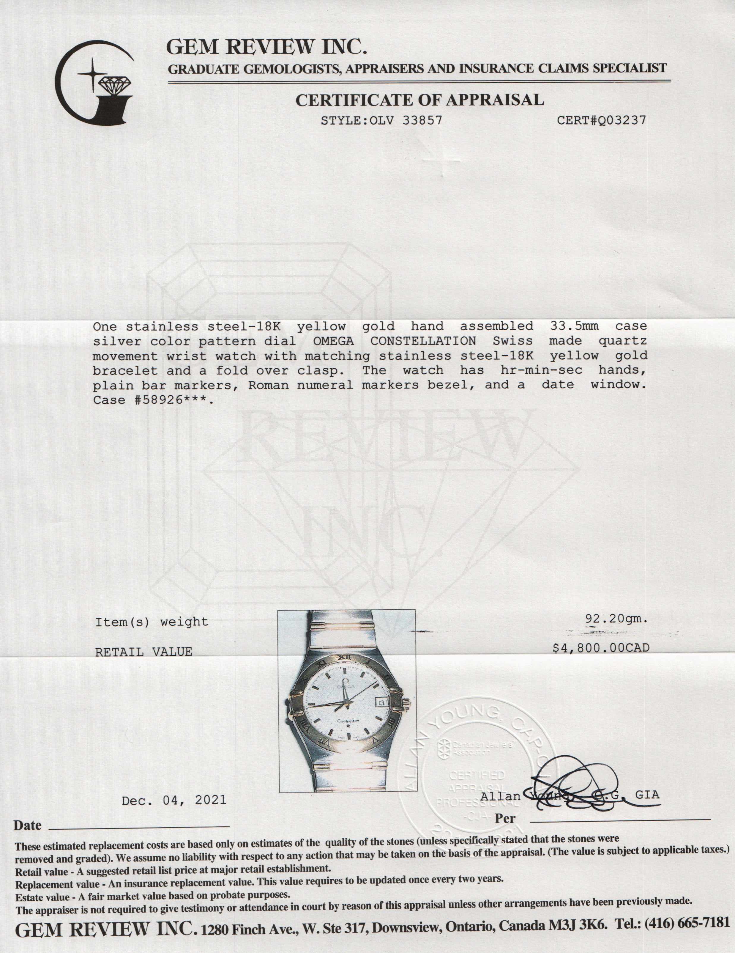 Omega Constellation Watch