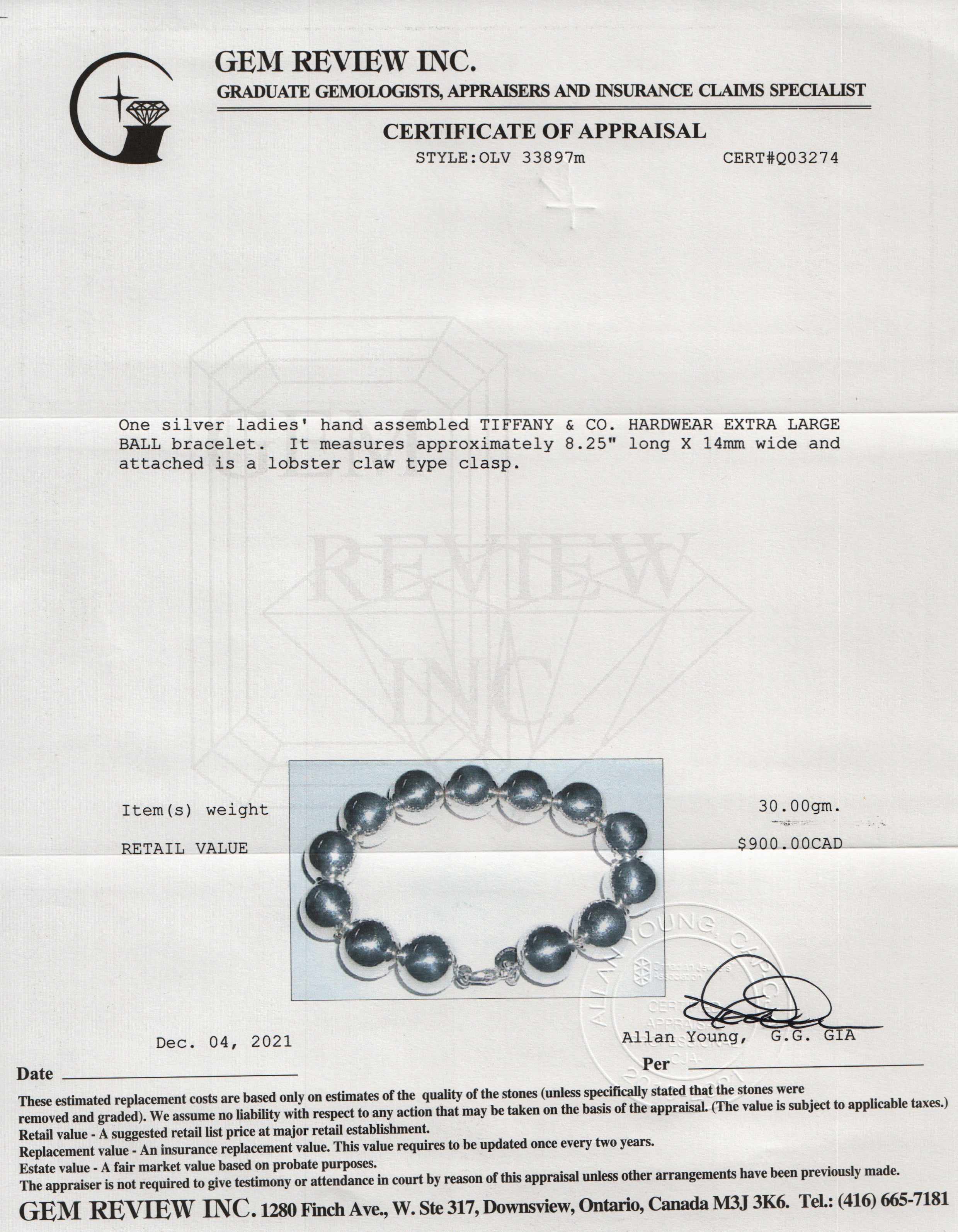 Tiffany & Co. Extra Large 14 mm HardWear Ball Bracelet