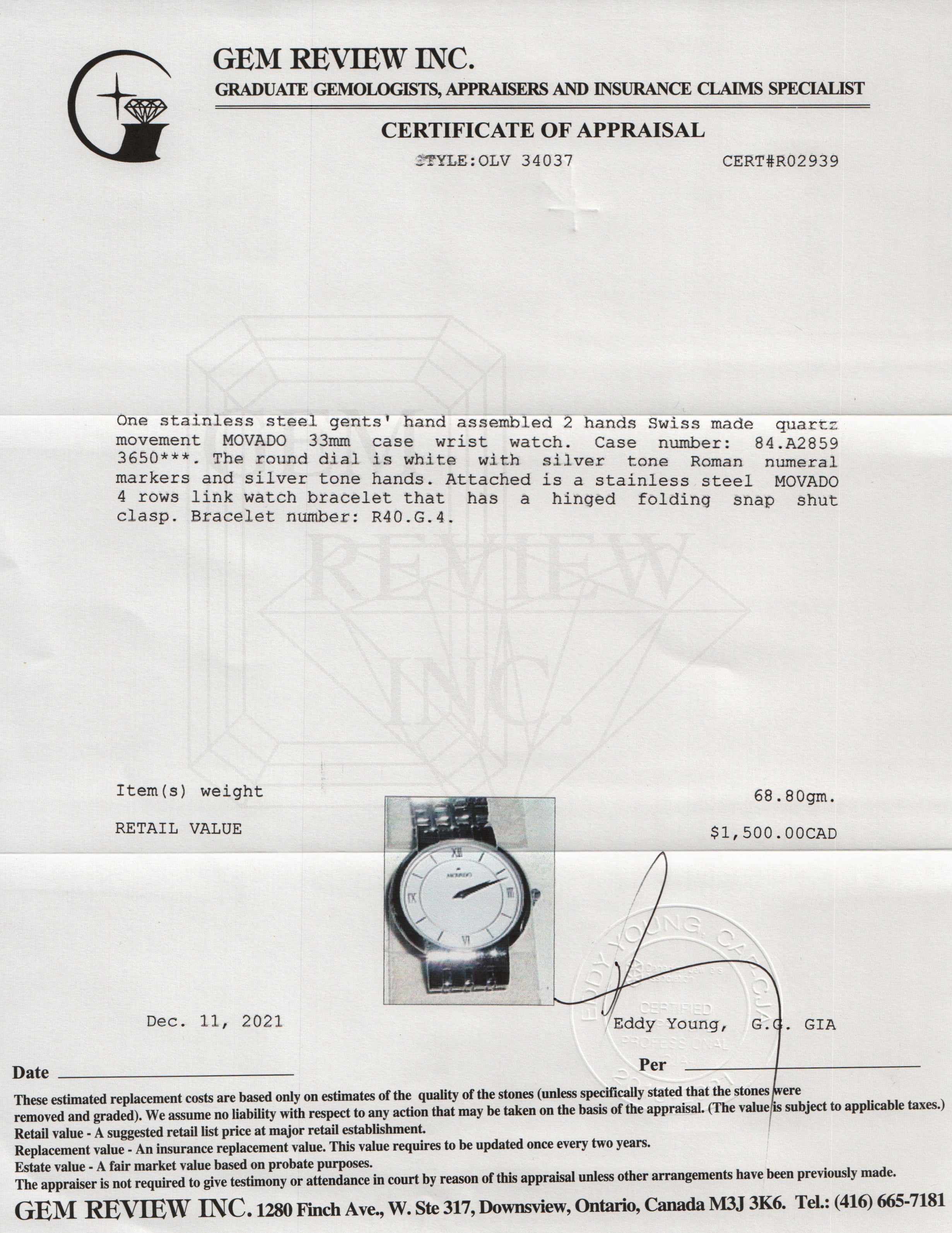Movado Museum Watch