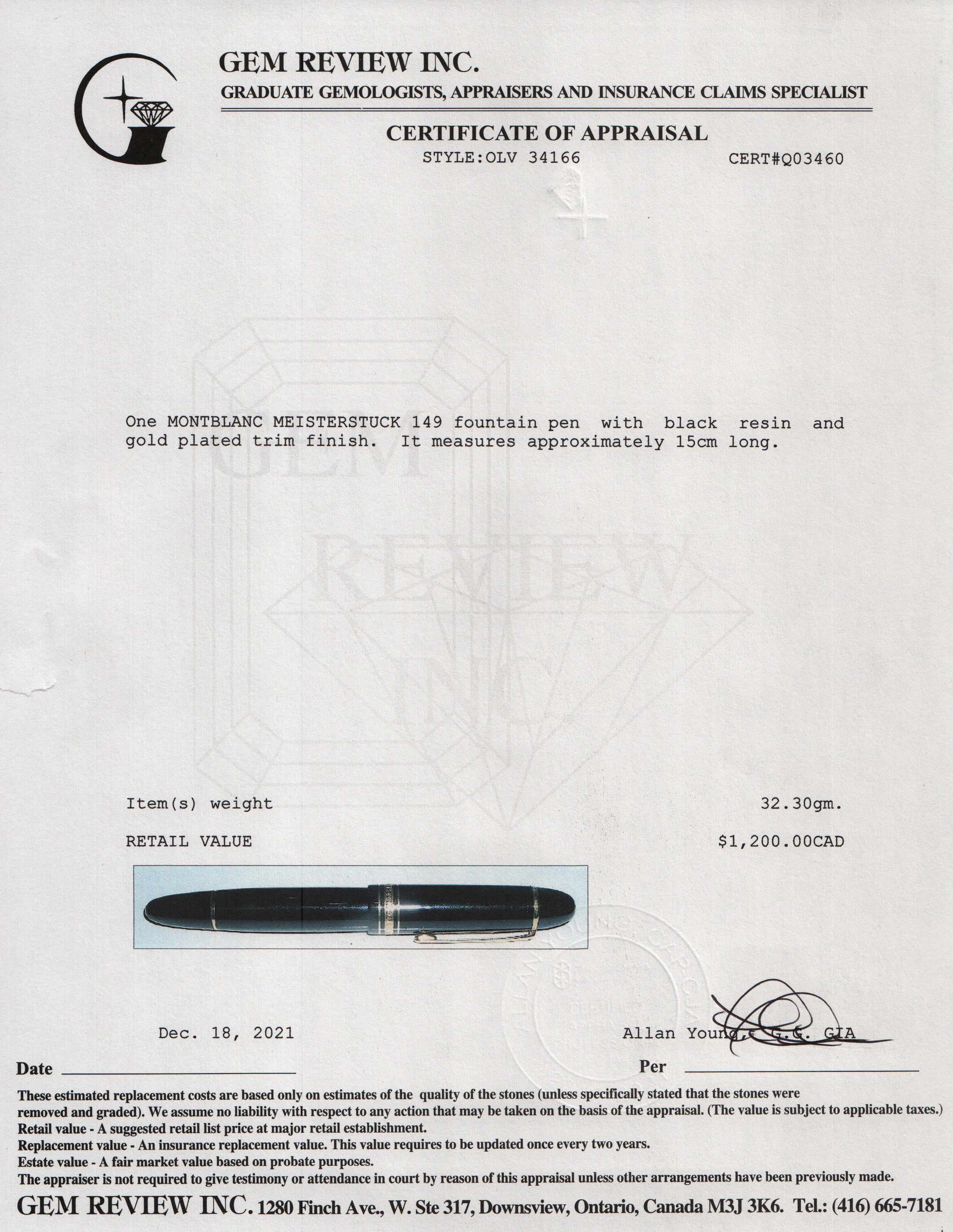 Montblanc Meisterstuck 149 Fountain Pen w/ Box