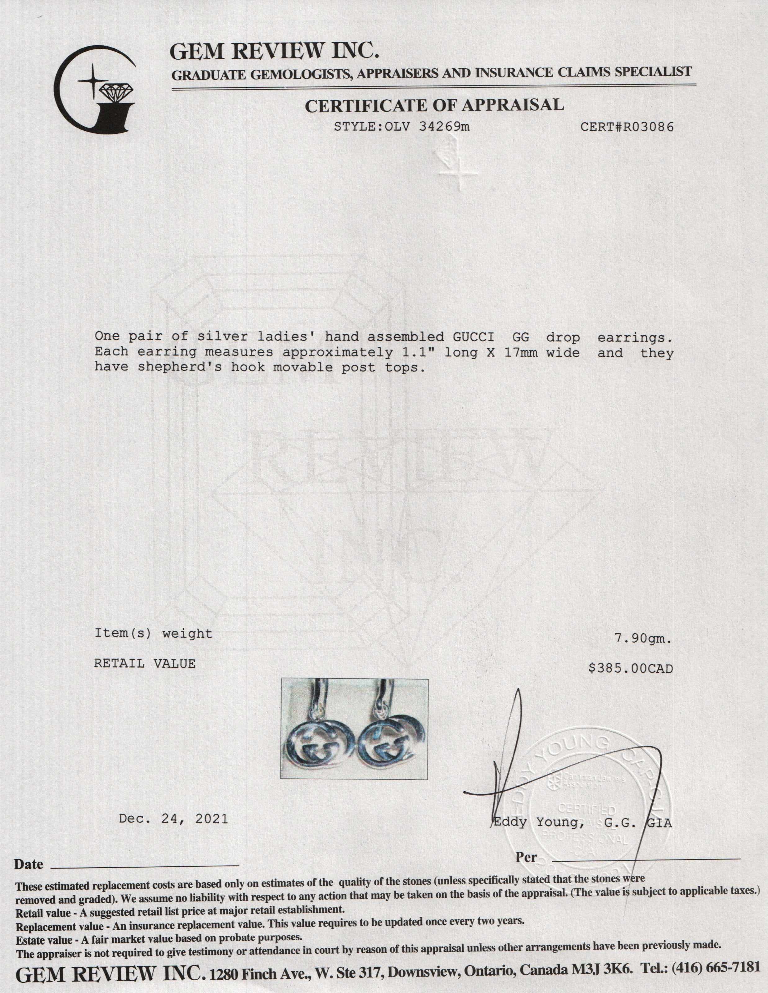 Gucci GG Drop Earrings