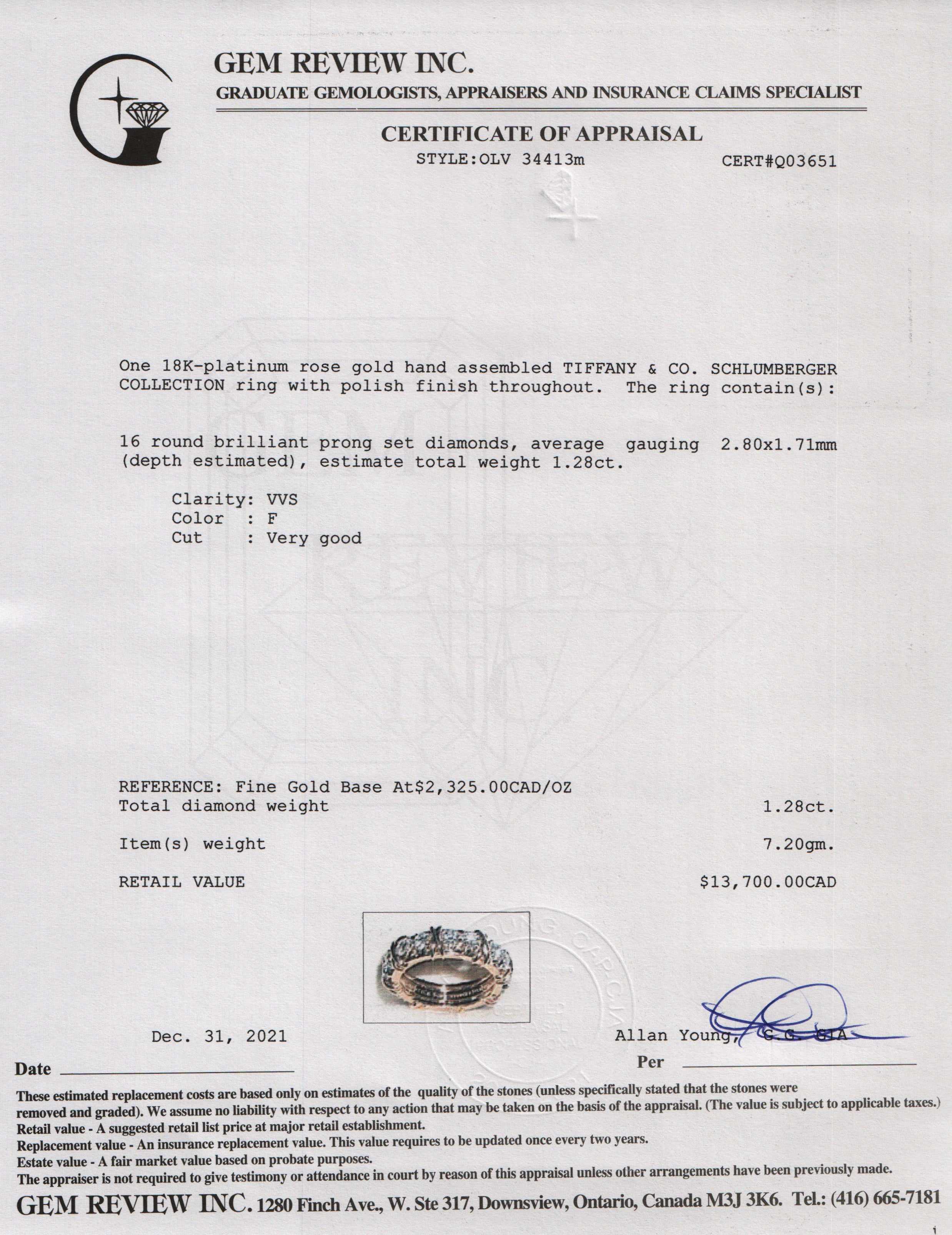 Tiffany & Co. Schlumberger Sixteen Stone Ring