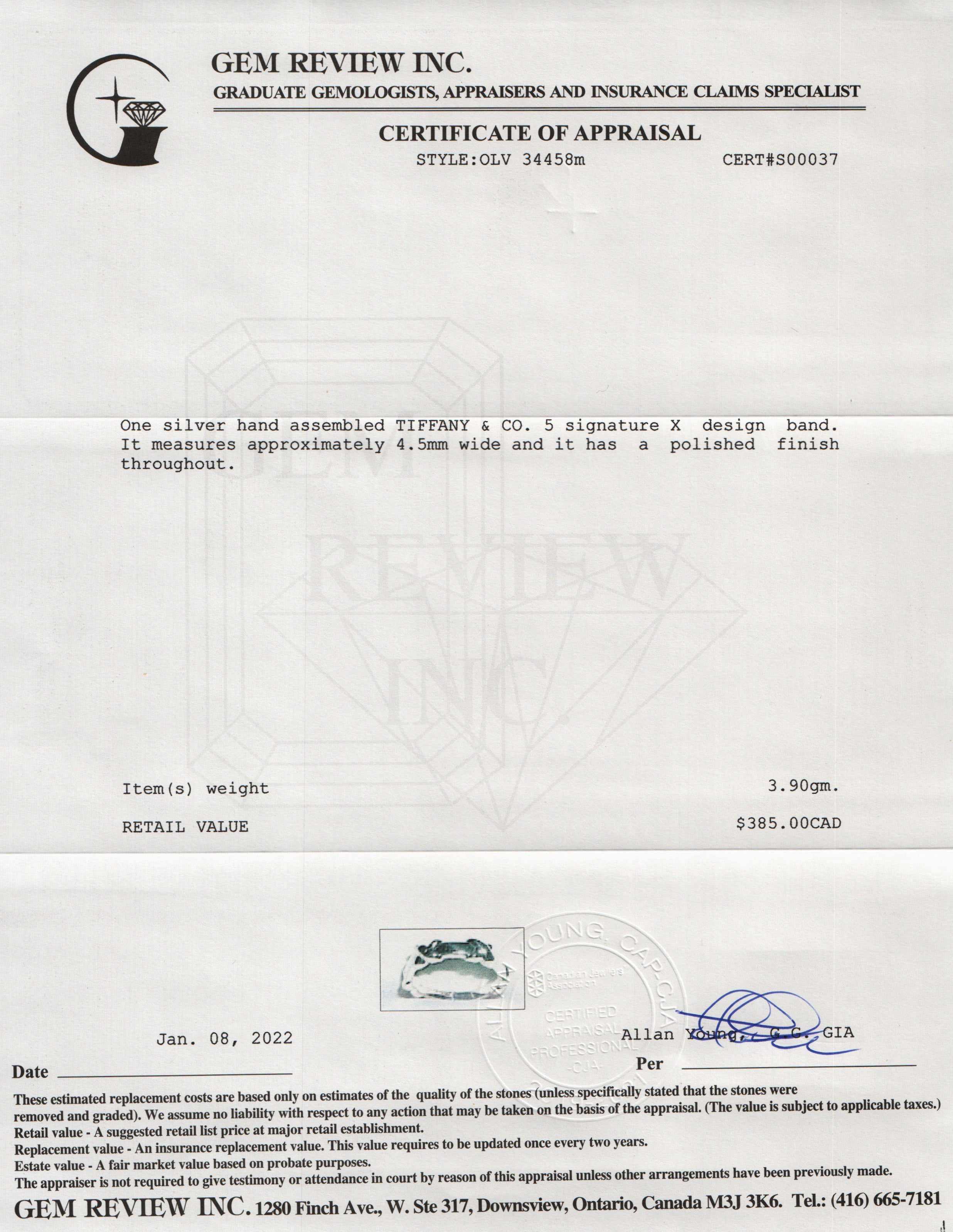 Tiffany & Co. X Band Ring