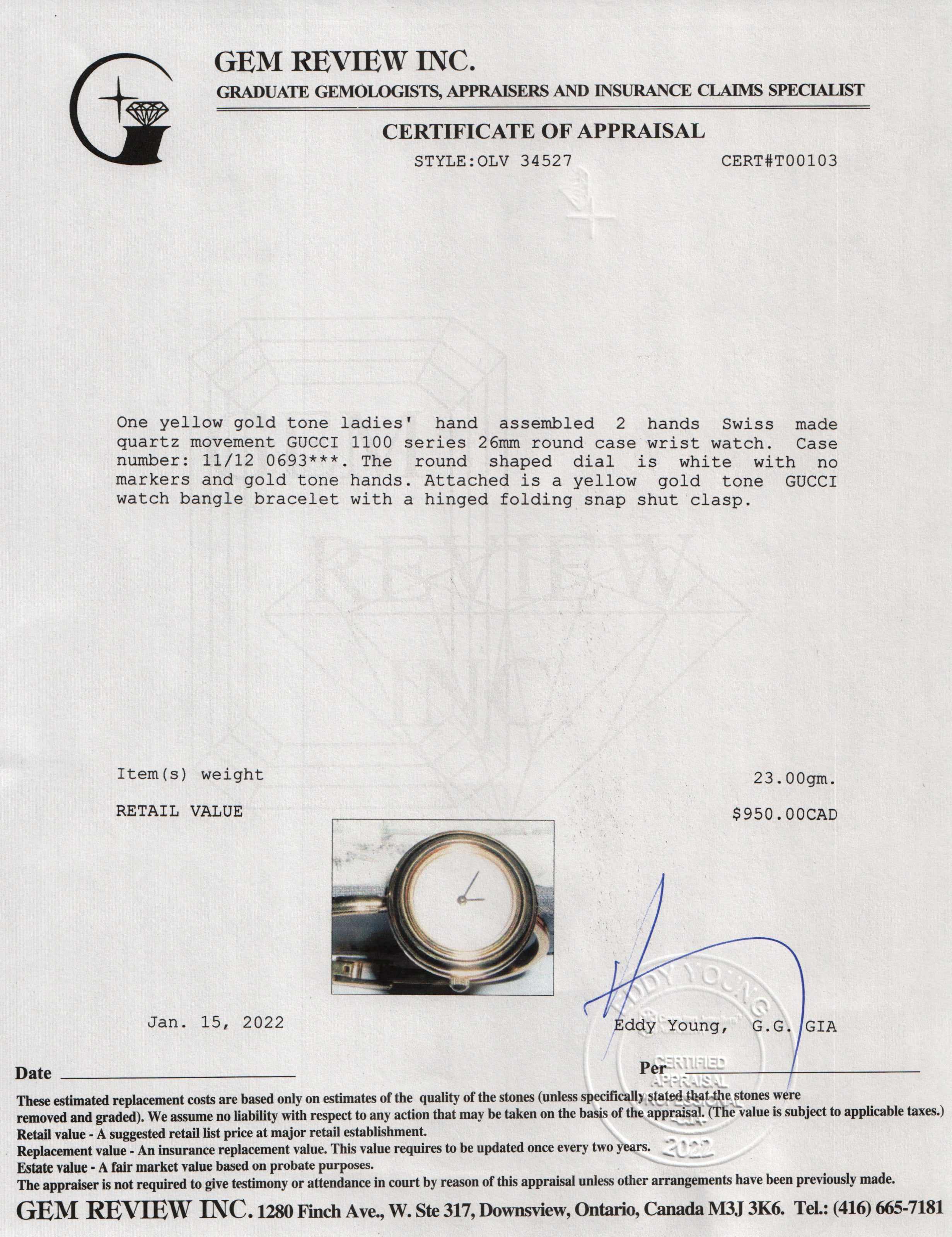 Gucci 1100 Series Watch