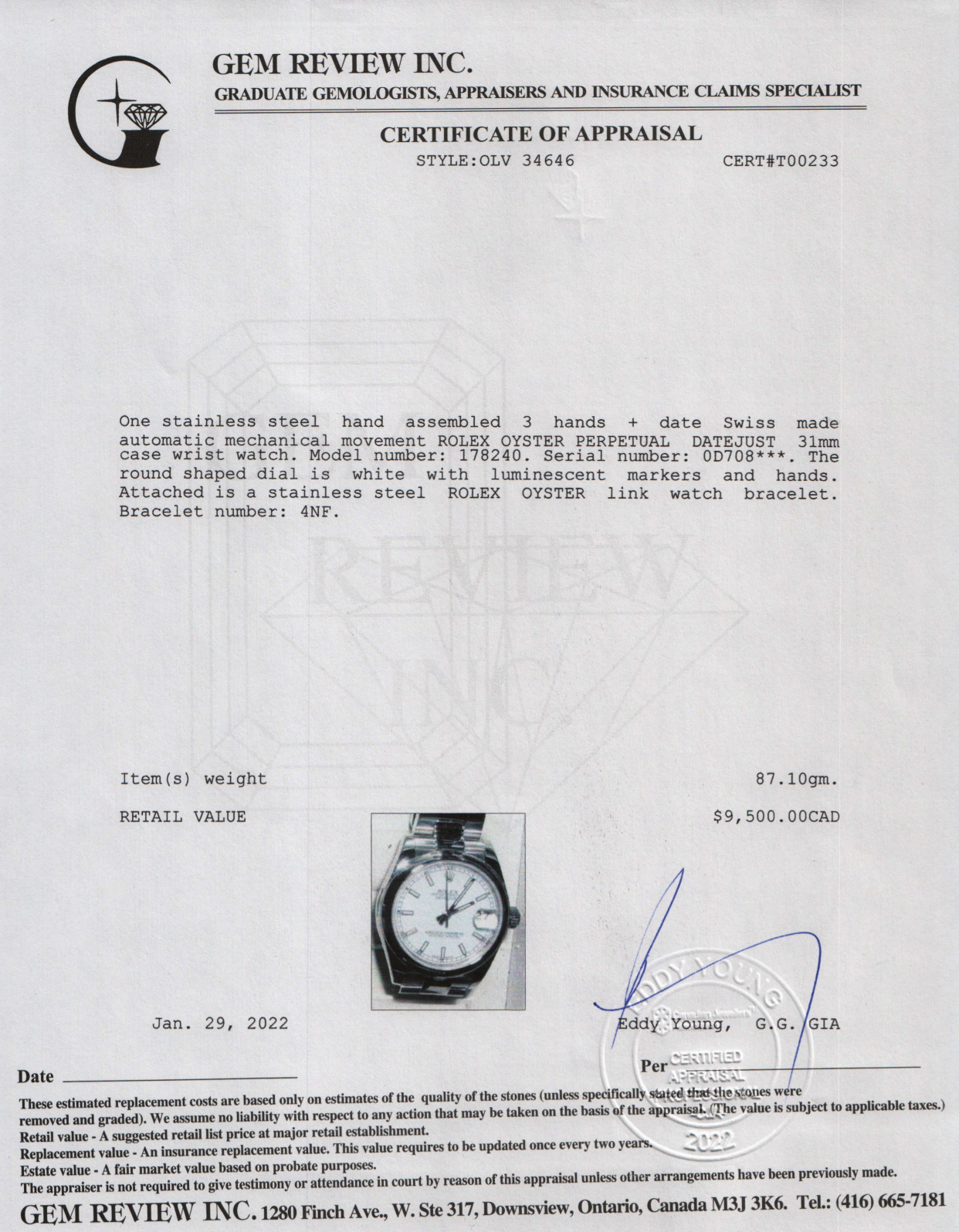 Rolex Datejust 31 mm Watch
