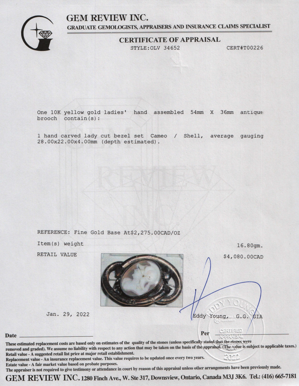 Antique Cameo Brooch