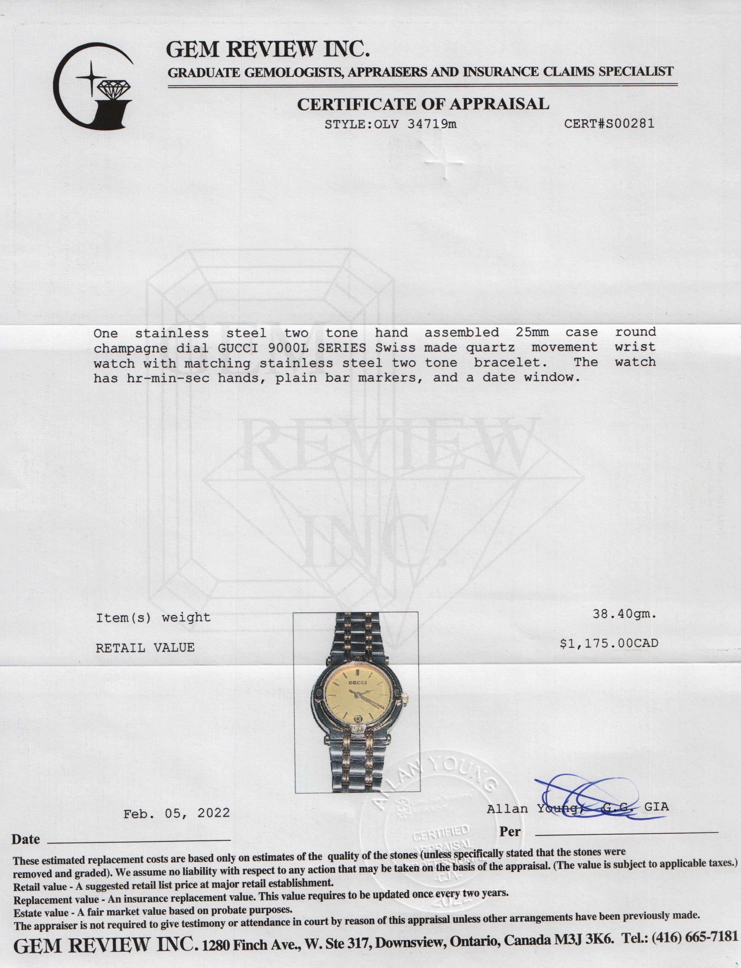 Gucci 9000 Series Watch