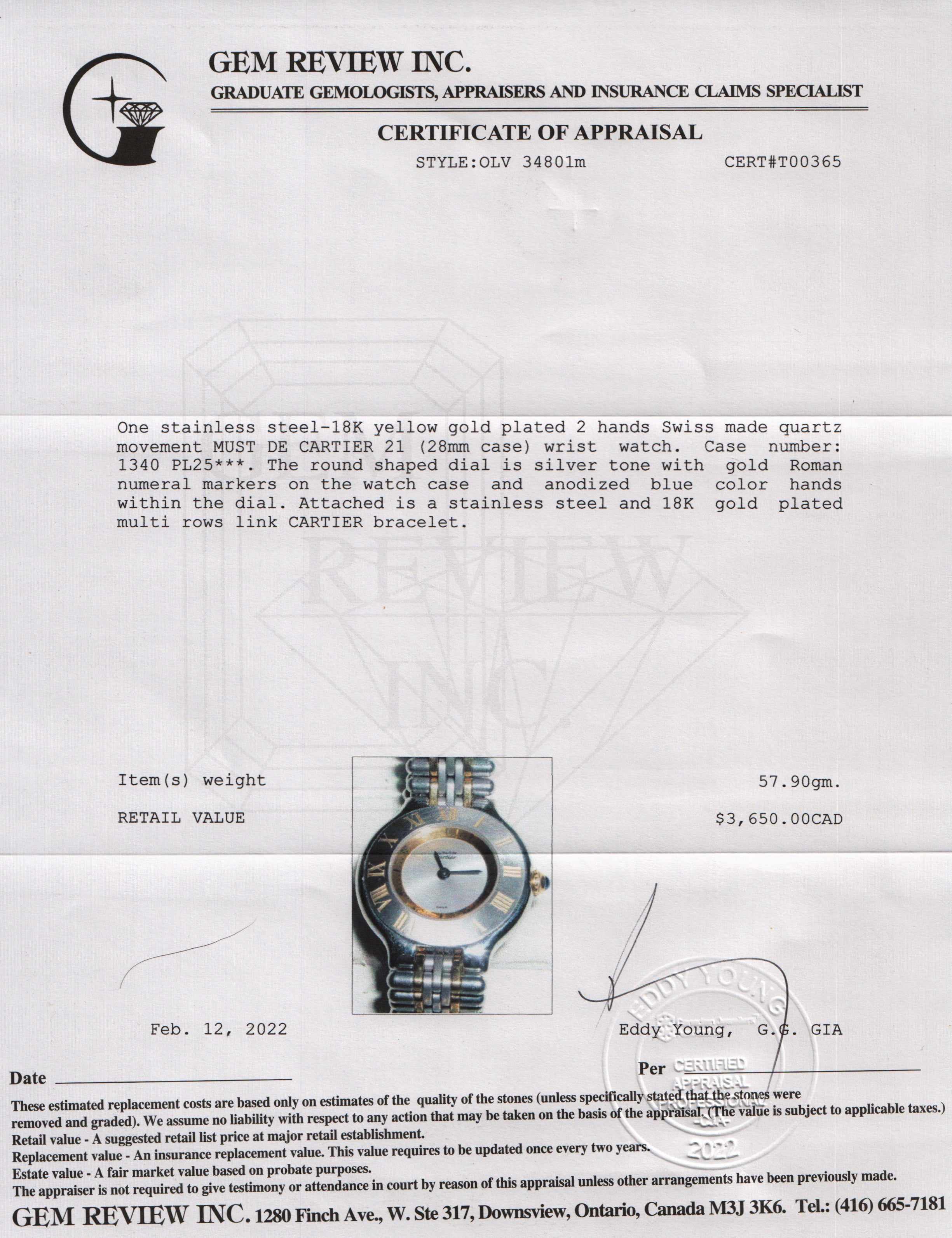 Cartier Must de Cartier 21 Watch