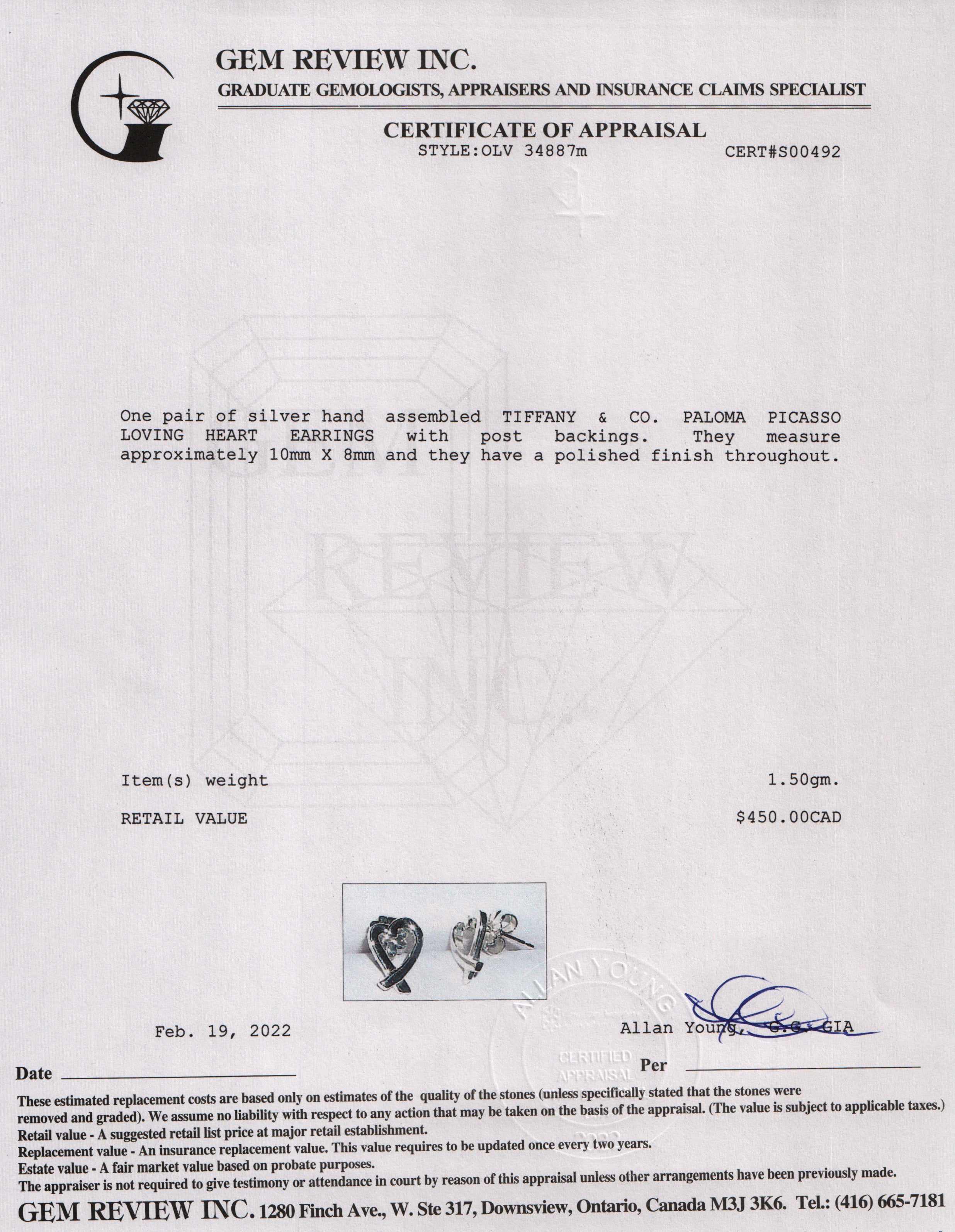 Tiffany & Co. Paloma Picasso Mini Loving Heart Earrings