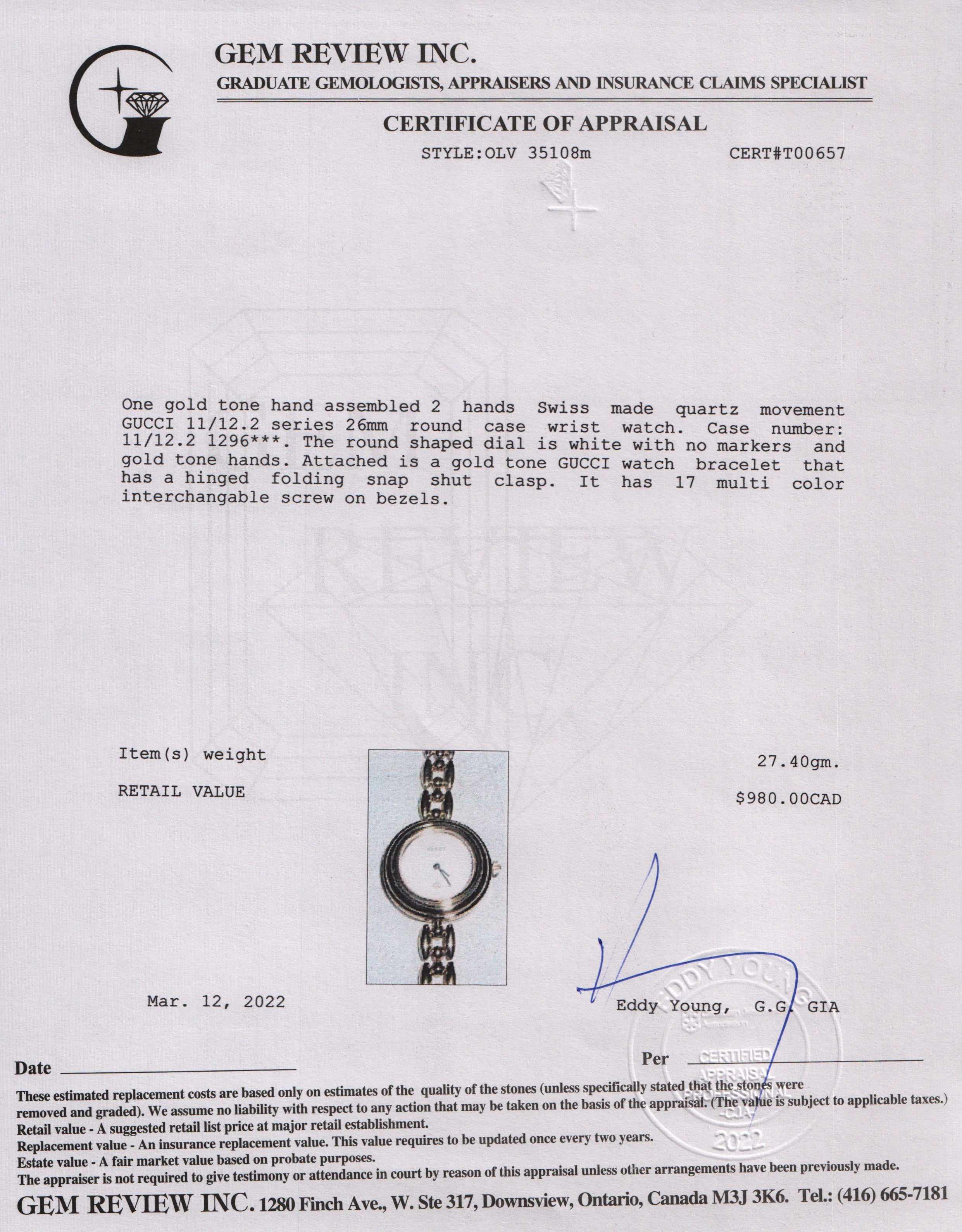 Gucci 1100 Series Watch