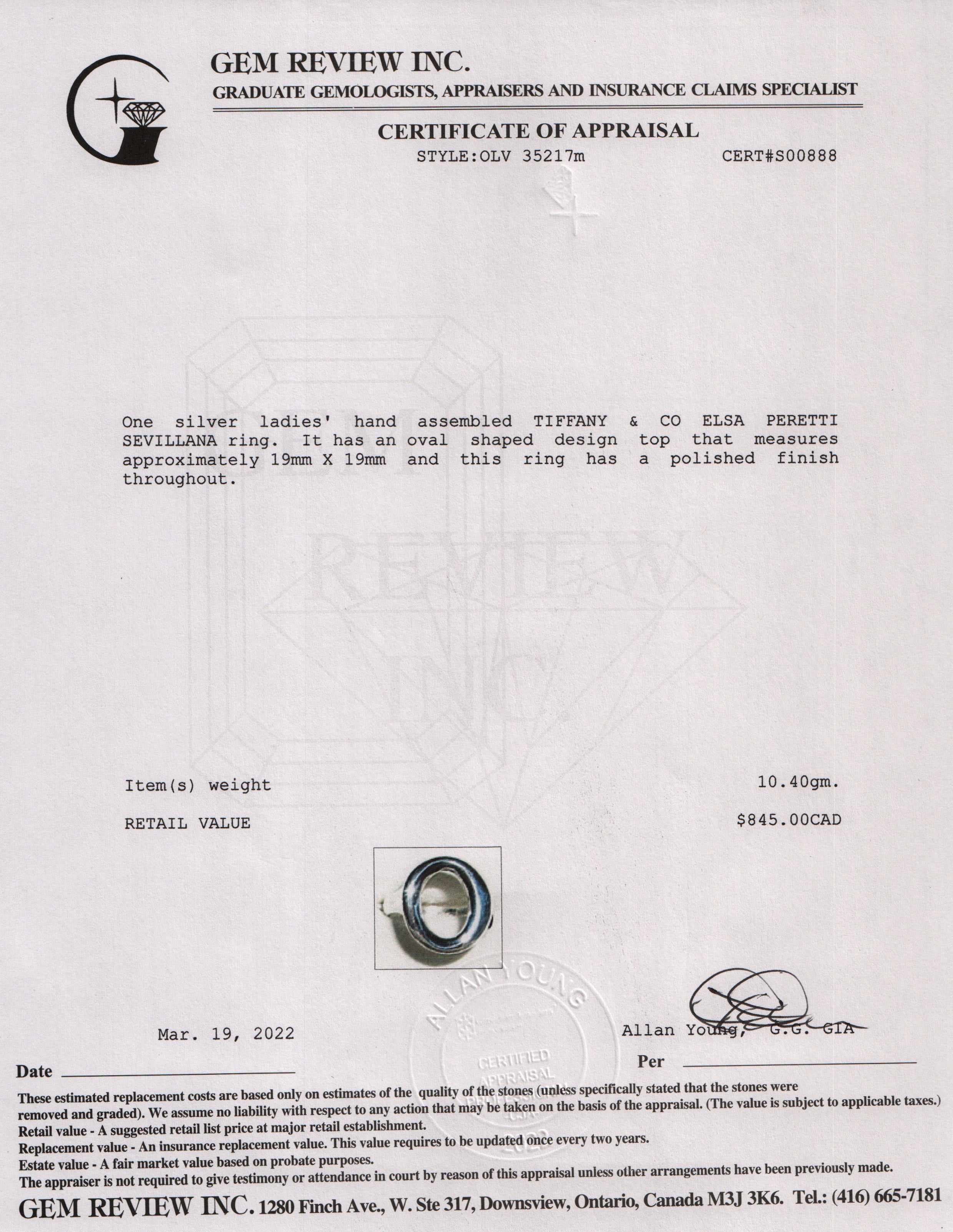 Tiffany & Co. Elsa Peretti Sevillana Ring