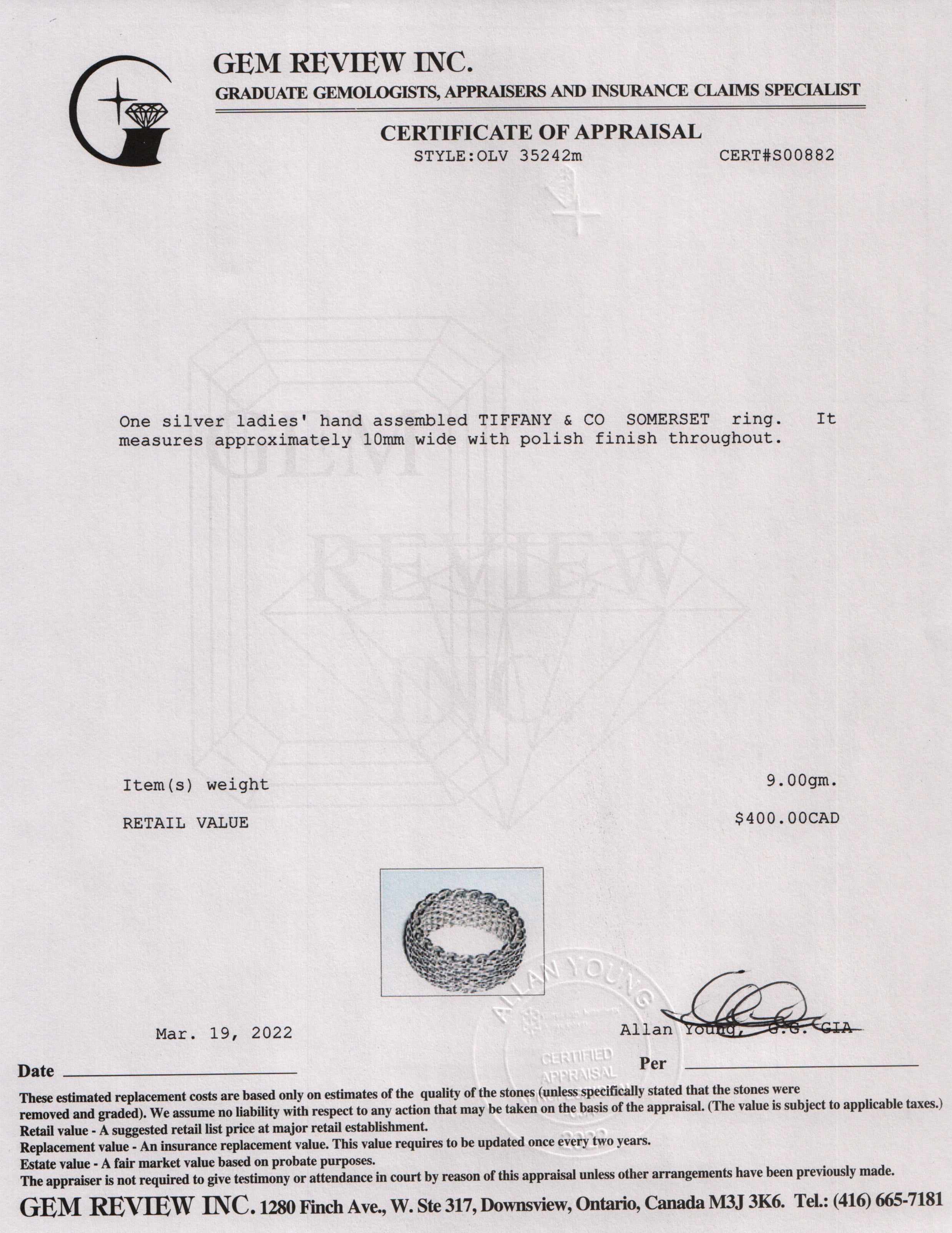 Tiffany & Co. Somerset Ring