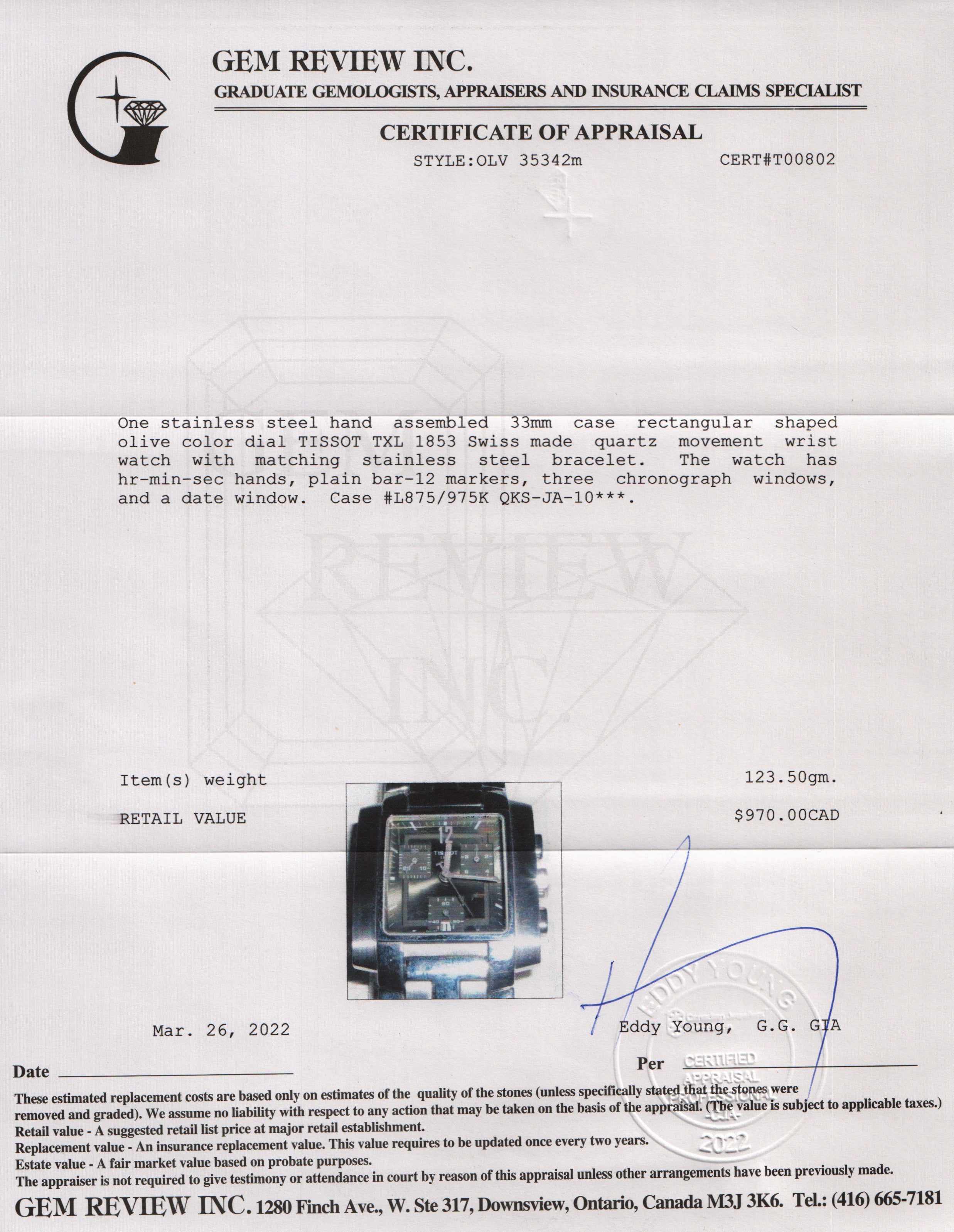 Tissot TXL Chronograph Watch