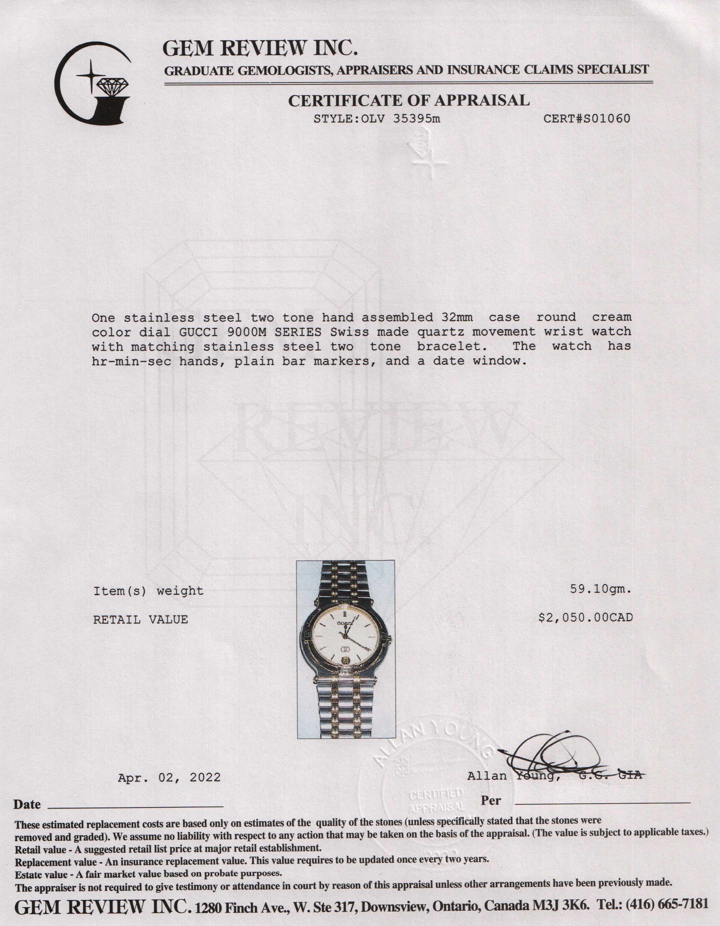 Gucci 9000M Series Watch