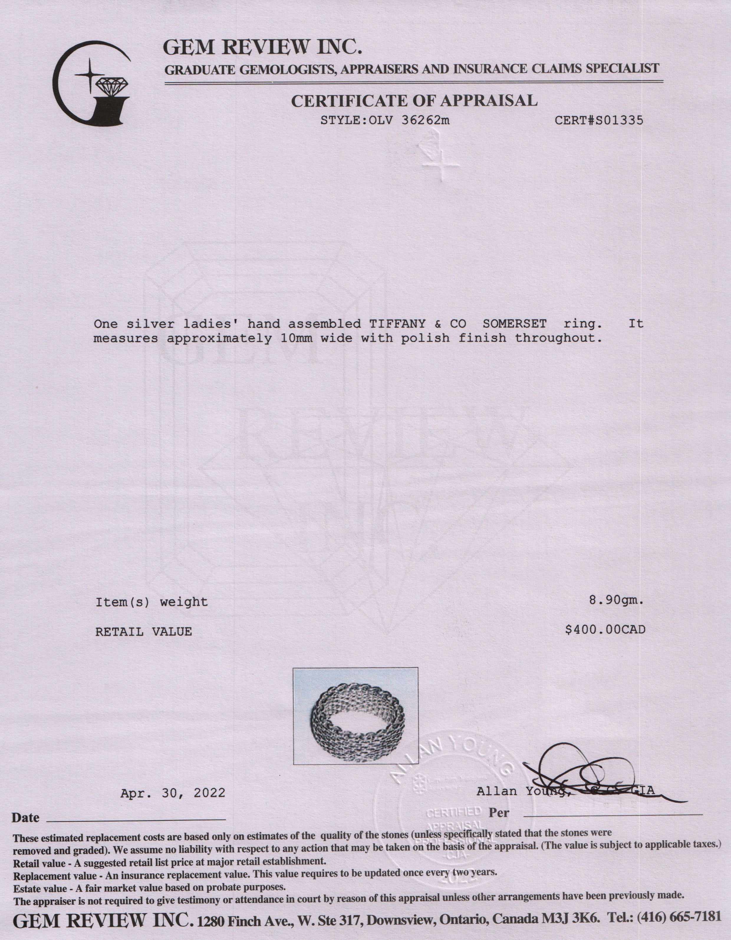 Tiffany & Co. Somerset Ring