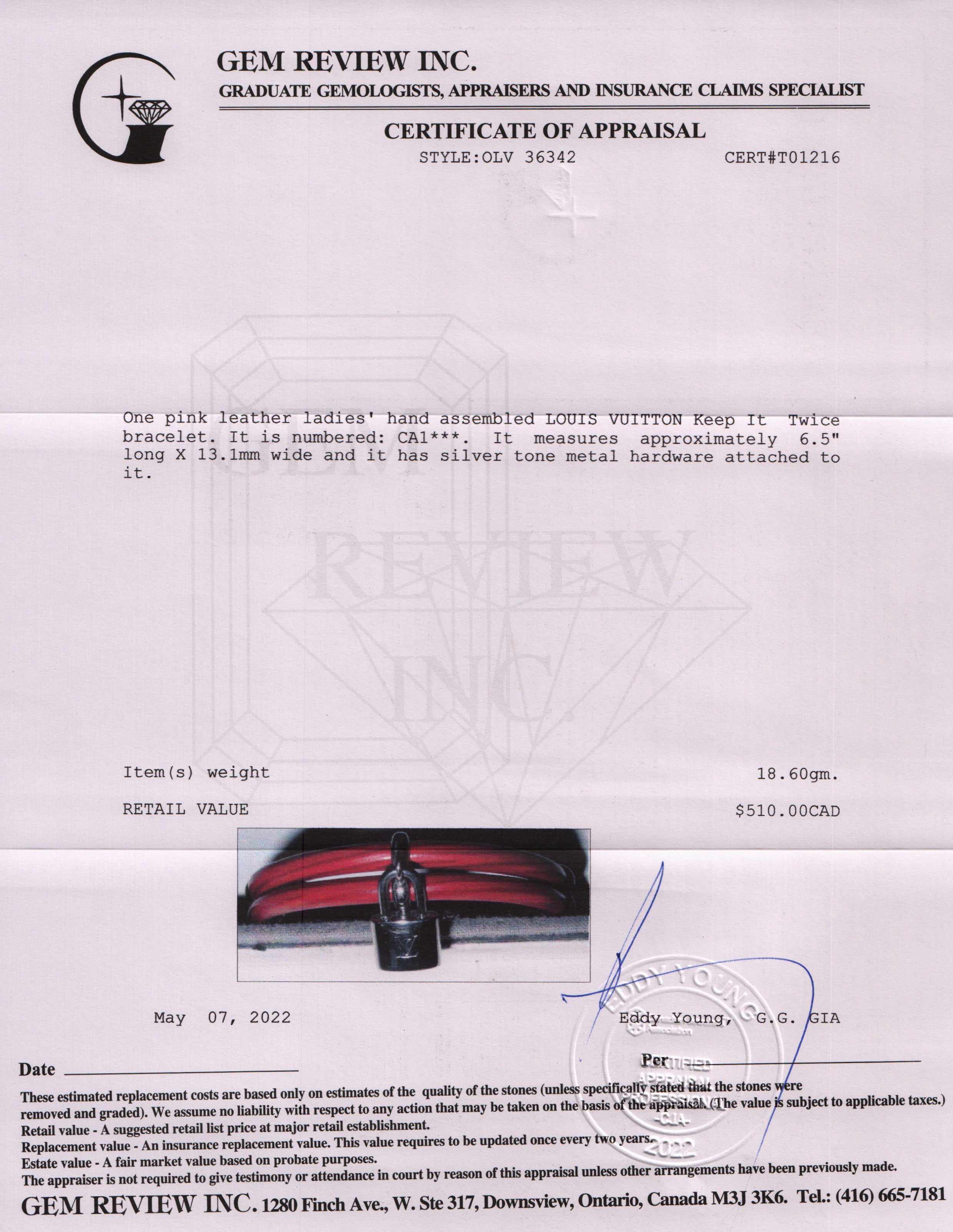 Louis Vuitton Keep It Twice Leather Bracelet