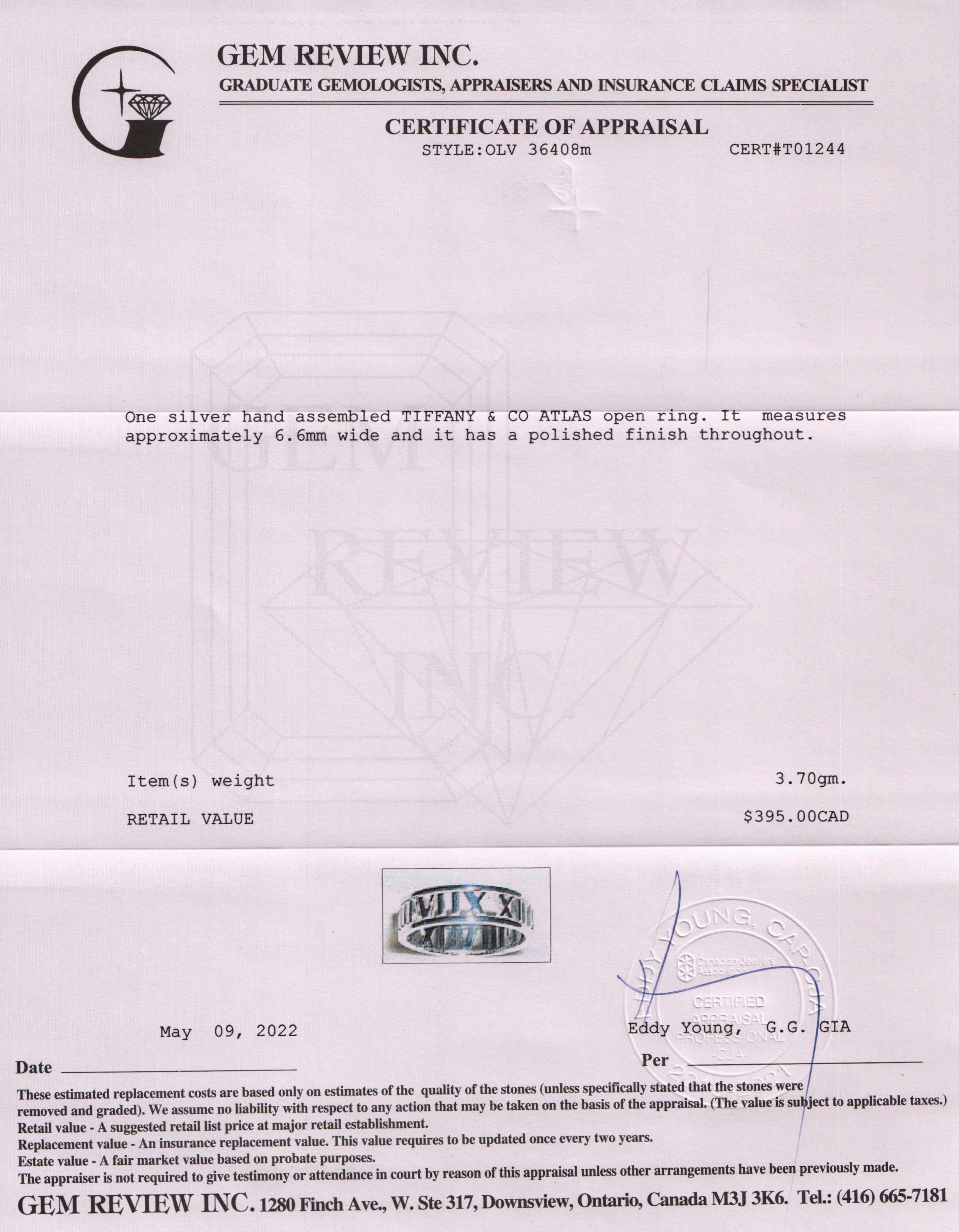 Tiffany & Co. Atlas Open Ring