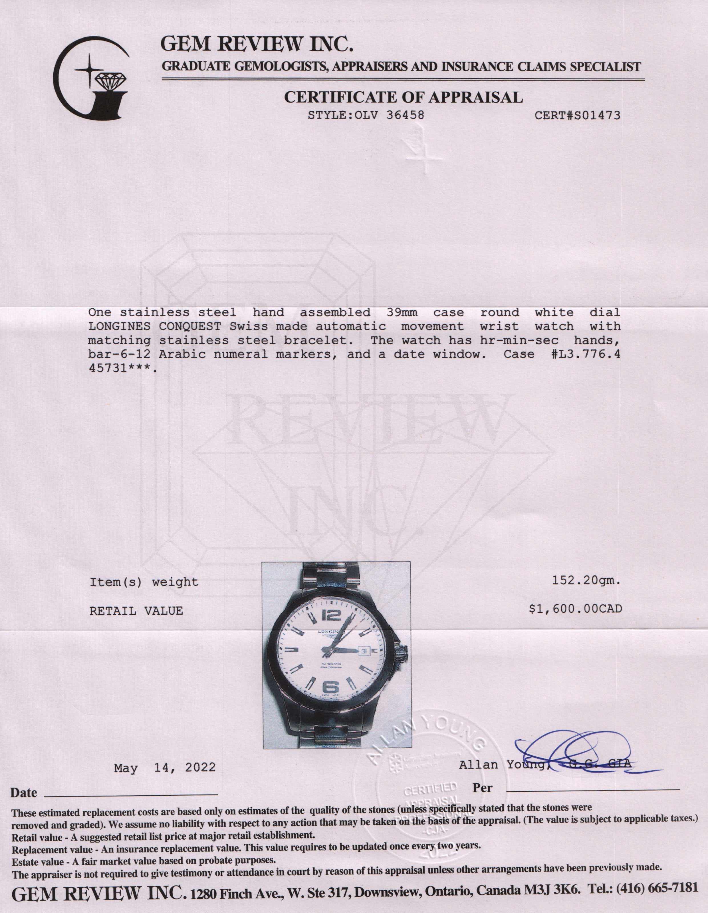 Longines Conquest Watch w/ Box
