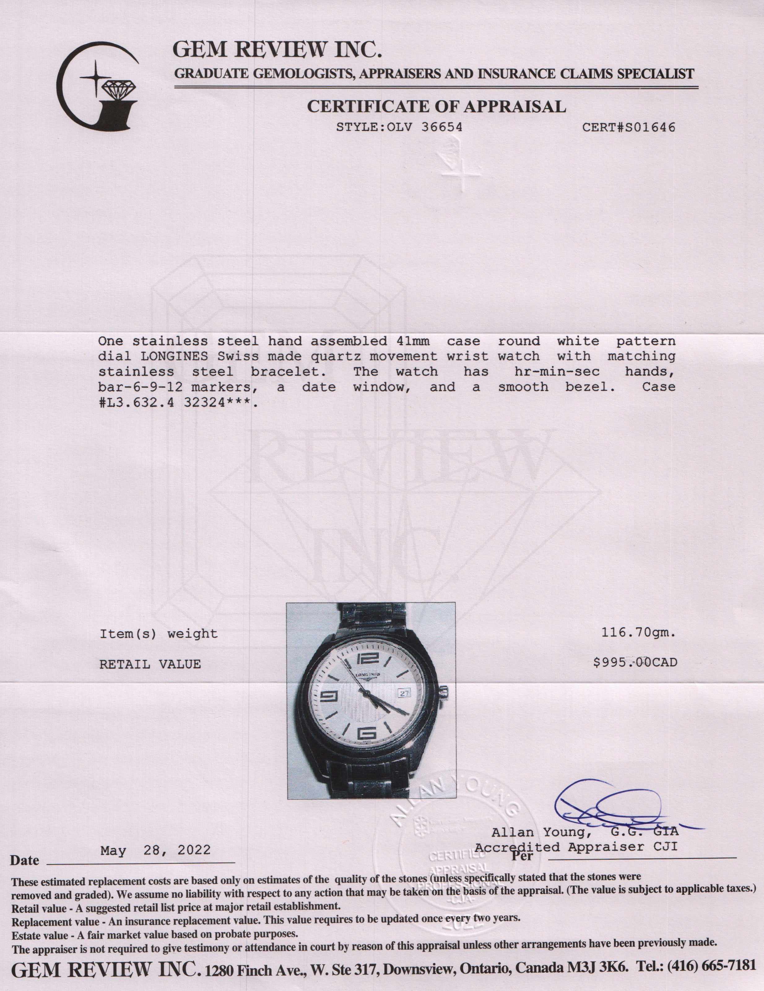 Longines LungoMare Watch
