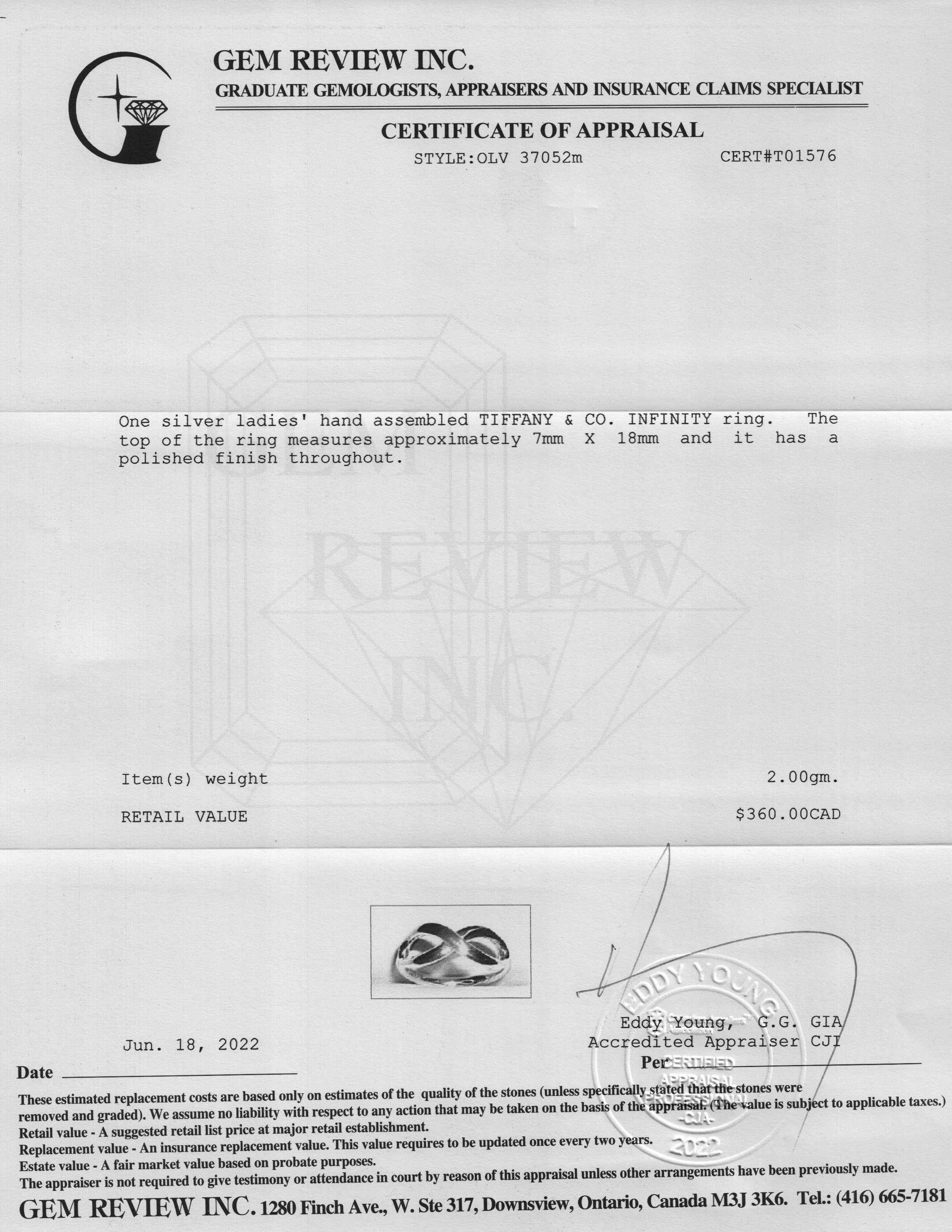 Tiffany & Co. Infinity Ring