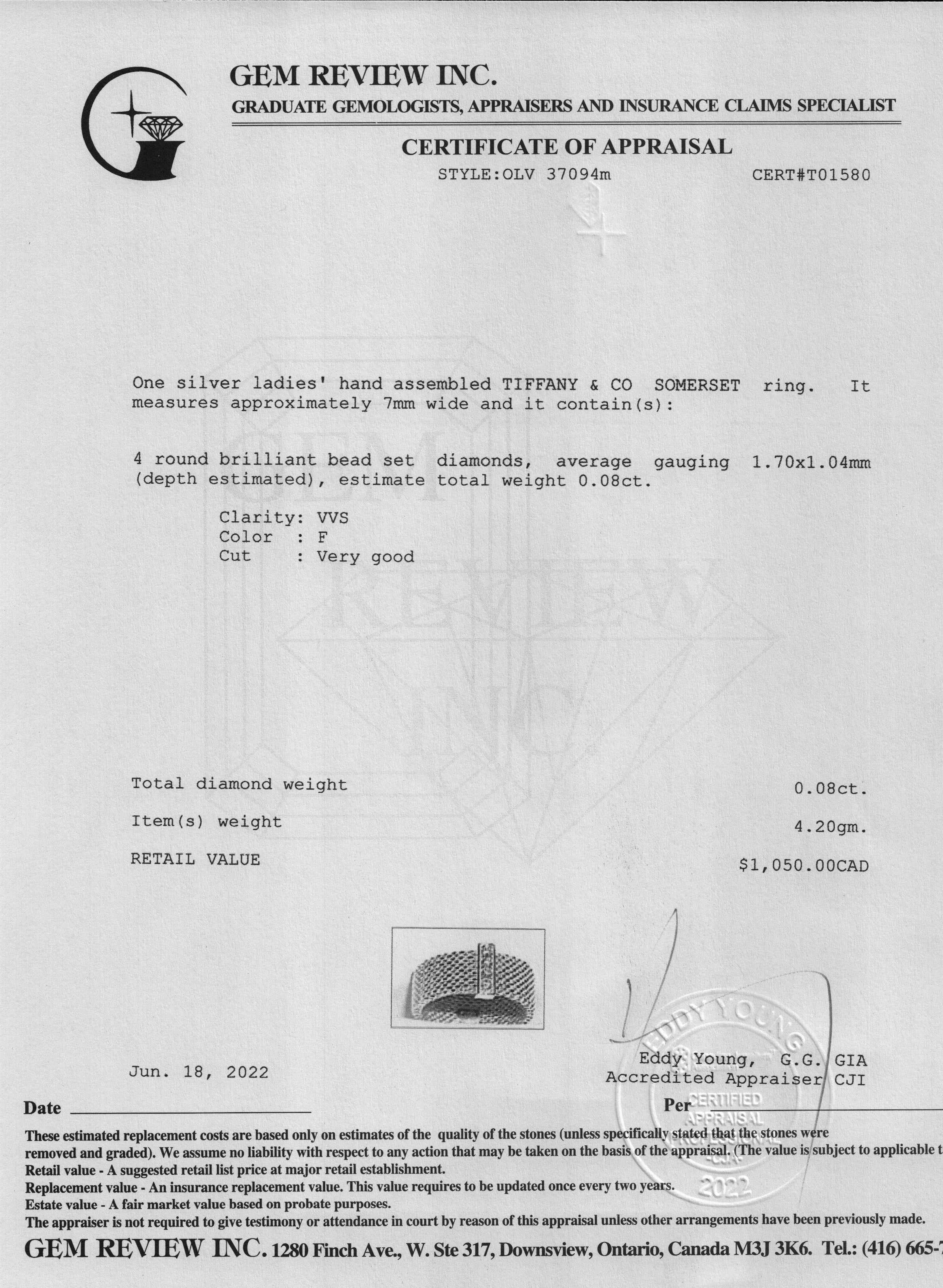 Tiffany & Co. Diamond Somerset Ring