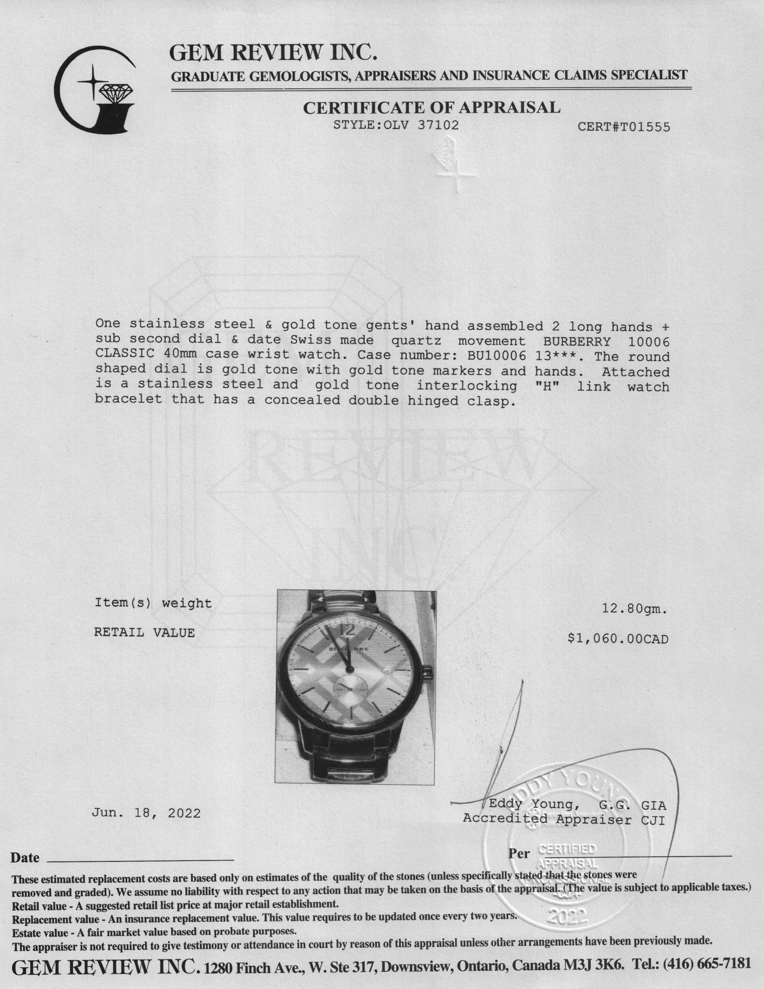 Burberry BU10006 Classic Watch