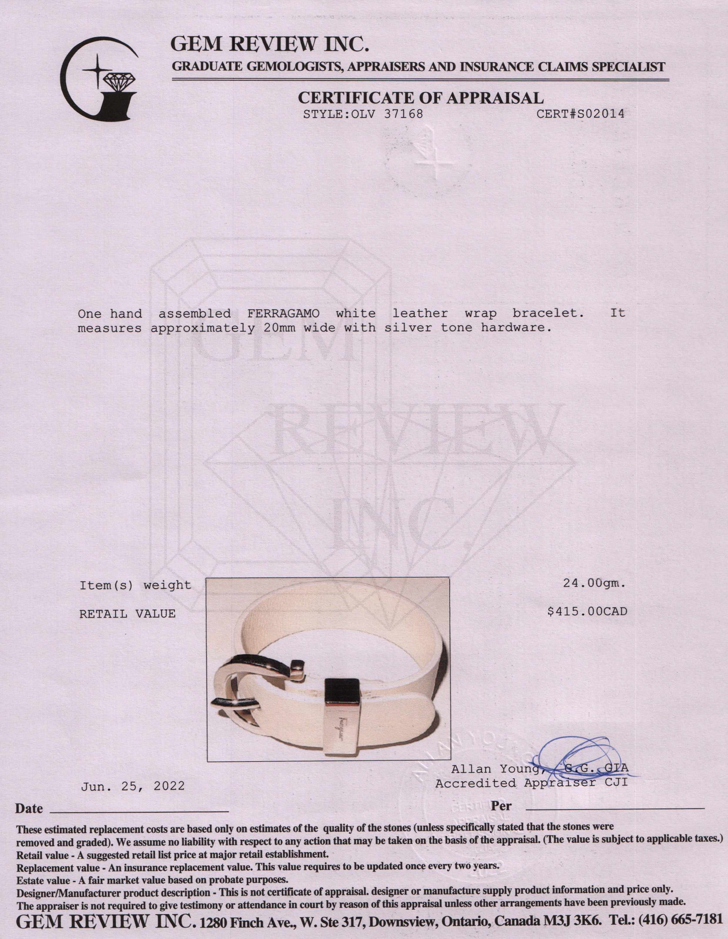 Ferragamo Leather Wrap Bracelet